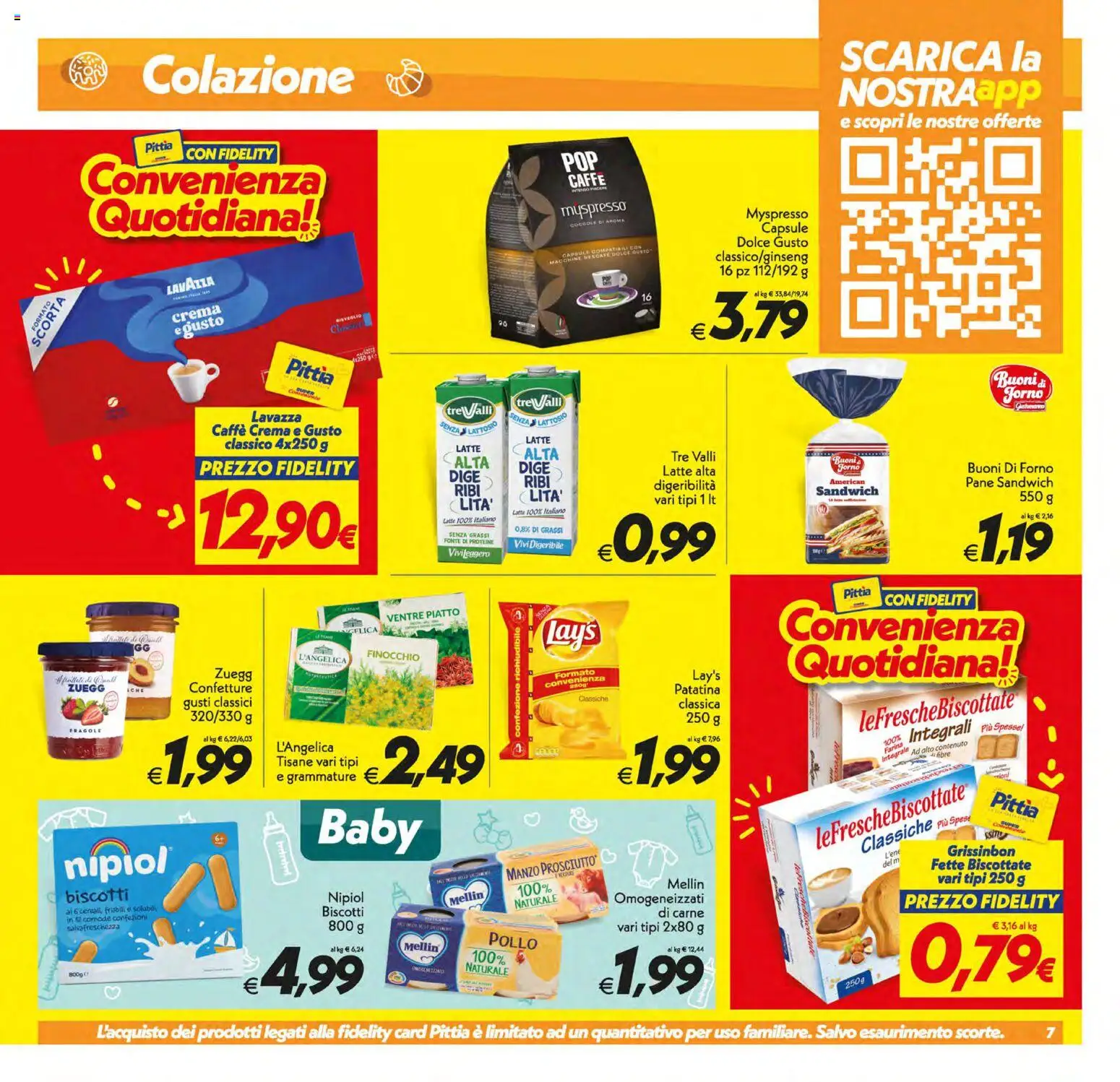 Volantino SuperConveniente del 05.01.2026 | Pagina: 7 | Prodotti: Pane, Caffè, Pollo, Piatto