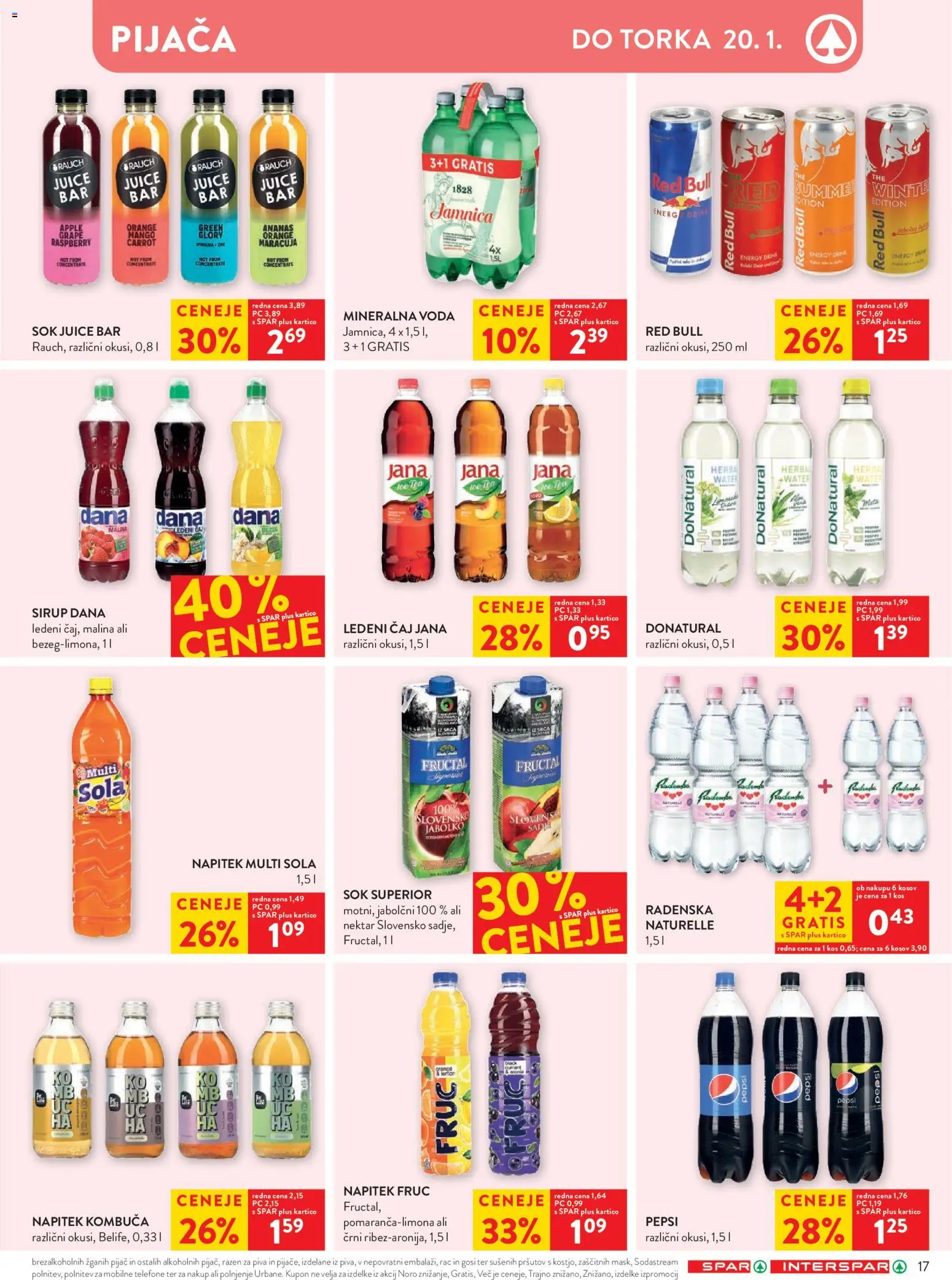 Novi Spar katalog ponudbe – veljaven od 14.01.2026 | Stran: 22 | Izdelki: Ledeni čaj, Sok, Ananas, Mango