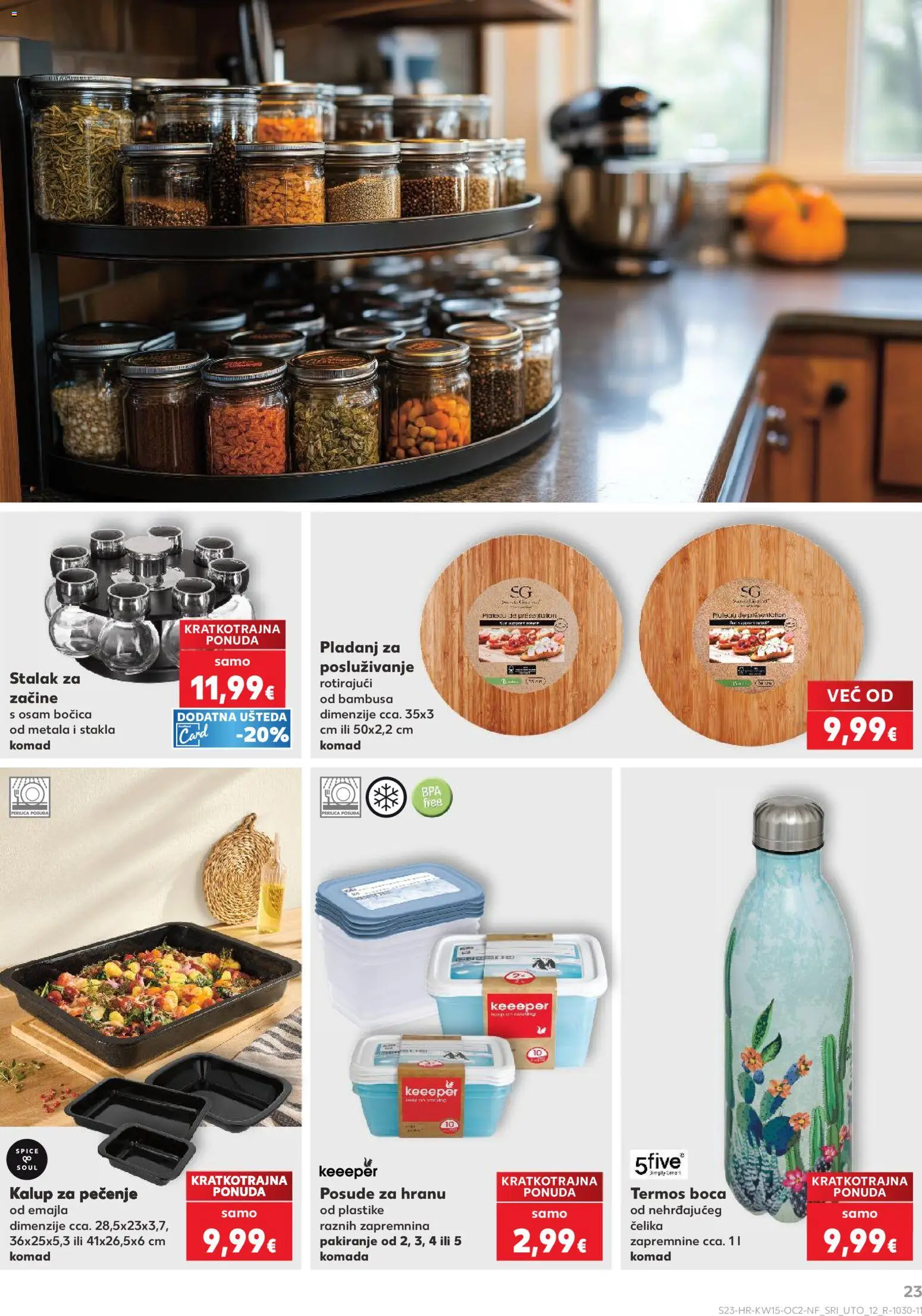 Kaufland katalog | vrijedi od 08.04.2026 | Stranica: 23 | Proizvodi: Perilica posuđa, Termos, Pladanj