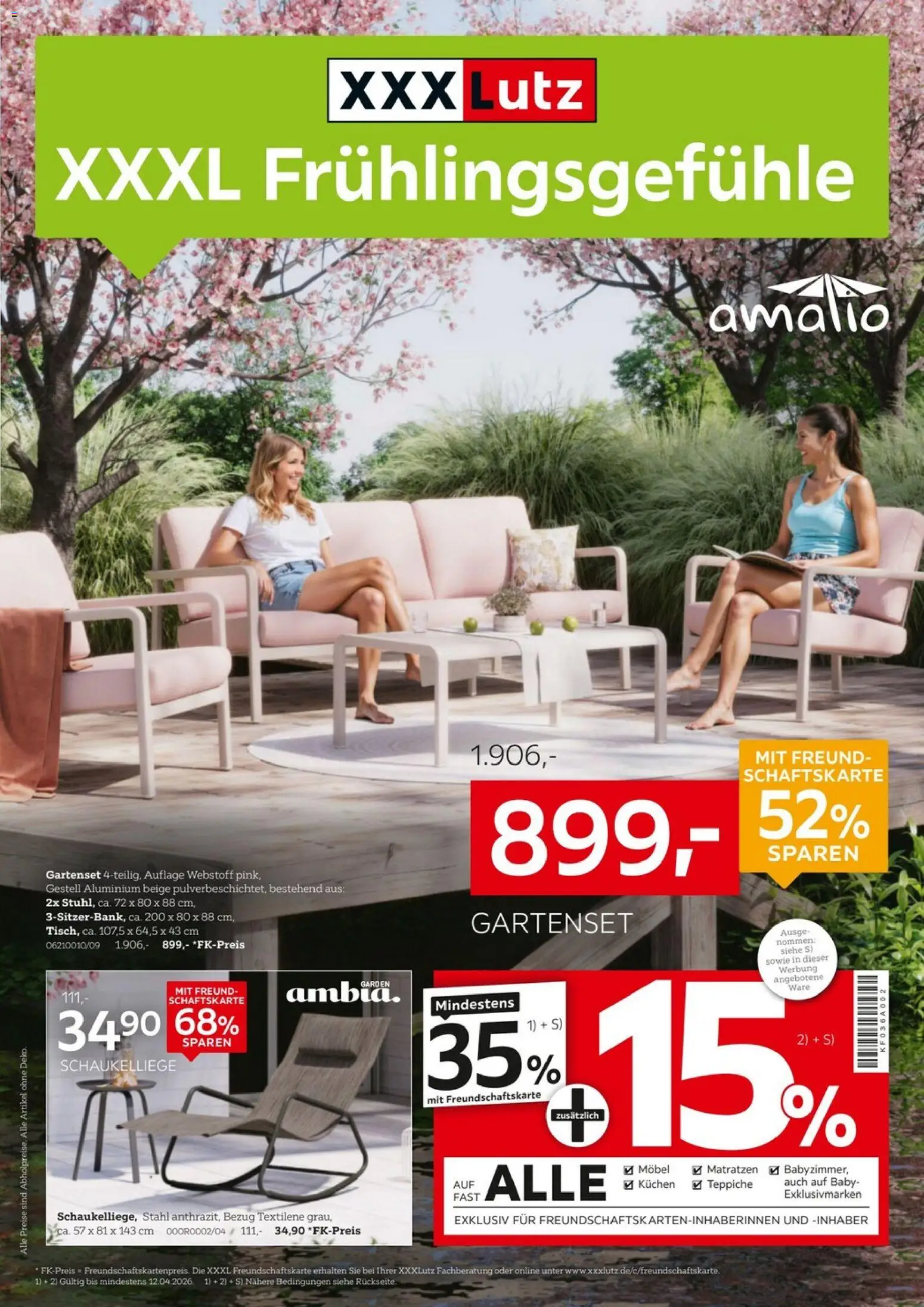 XXXLutz Frühlingsgefühle – gültig ab 29.03.2026 | Seite: 1 | Produkte: Kuchen