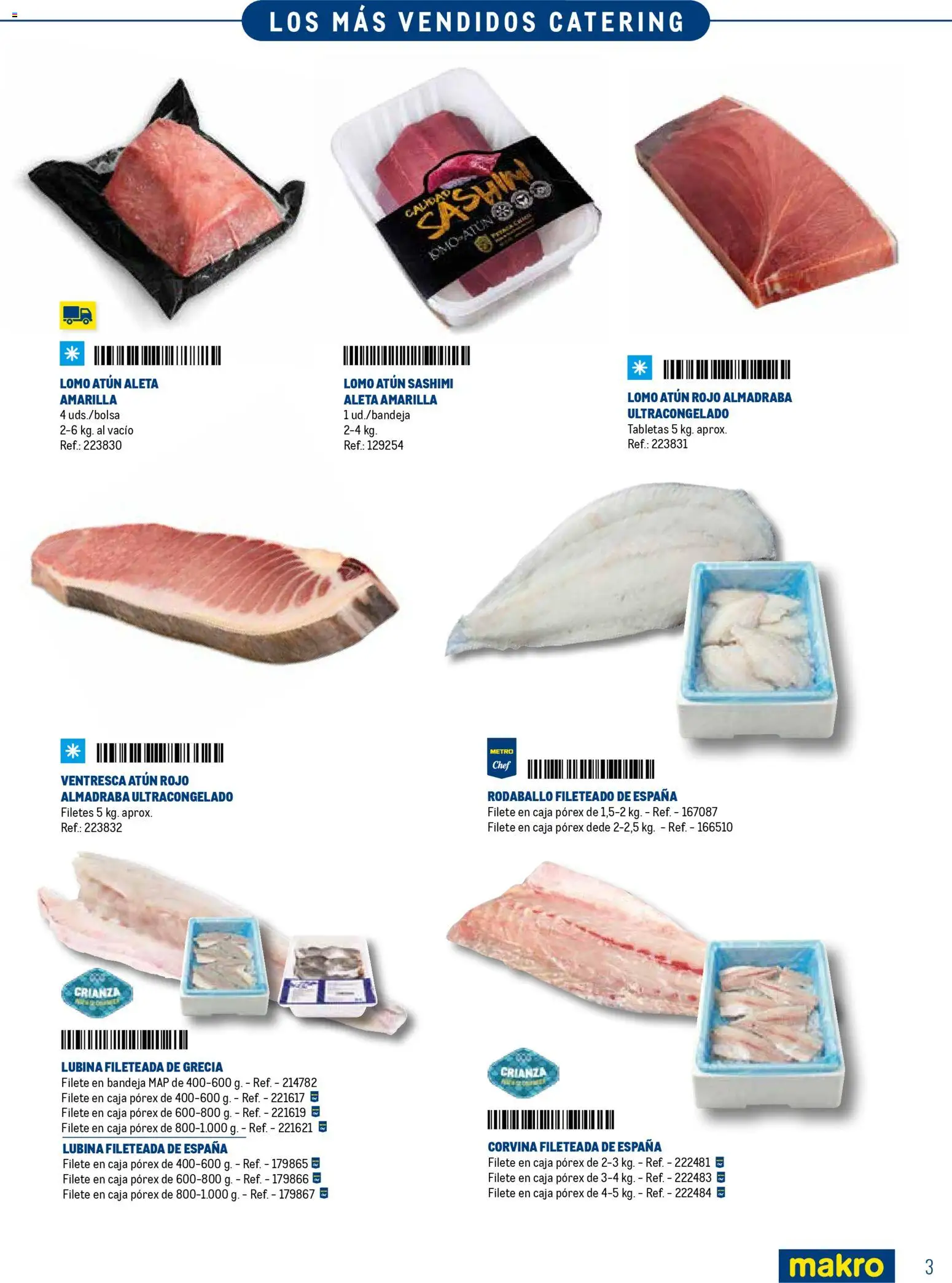 Makro Especial Catering Prat │ válido desde el 16.03.2026 | Página: 3 | Productos: Filete, Bandeja, Caja