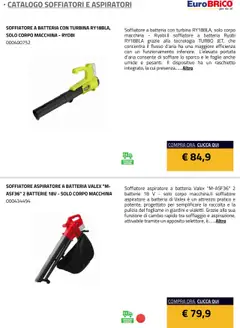 Anteprima del volantino Eurobrico Soffiatori e Aspiratori catalogo valido a partire dal 23.07.2025 | Pagina: 10 | Prodotti: Batteria, Batterie