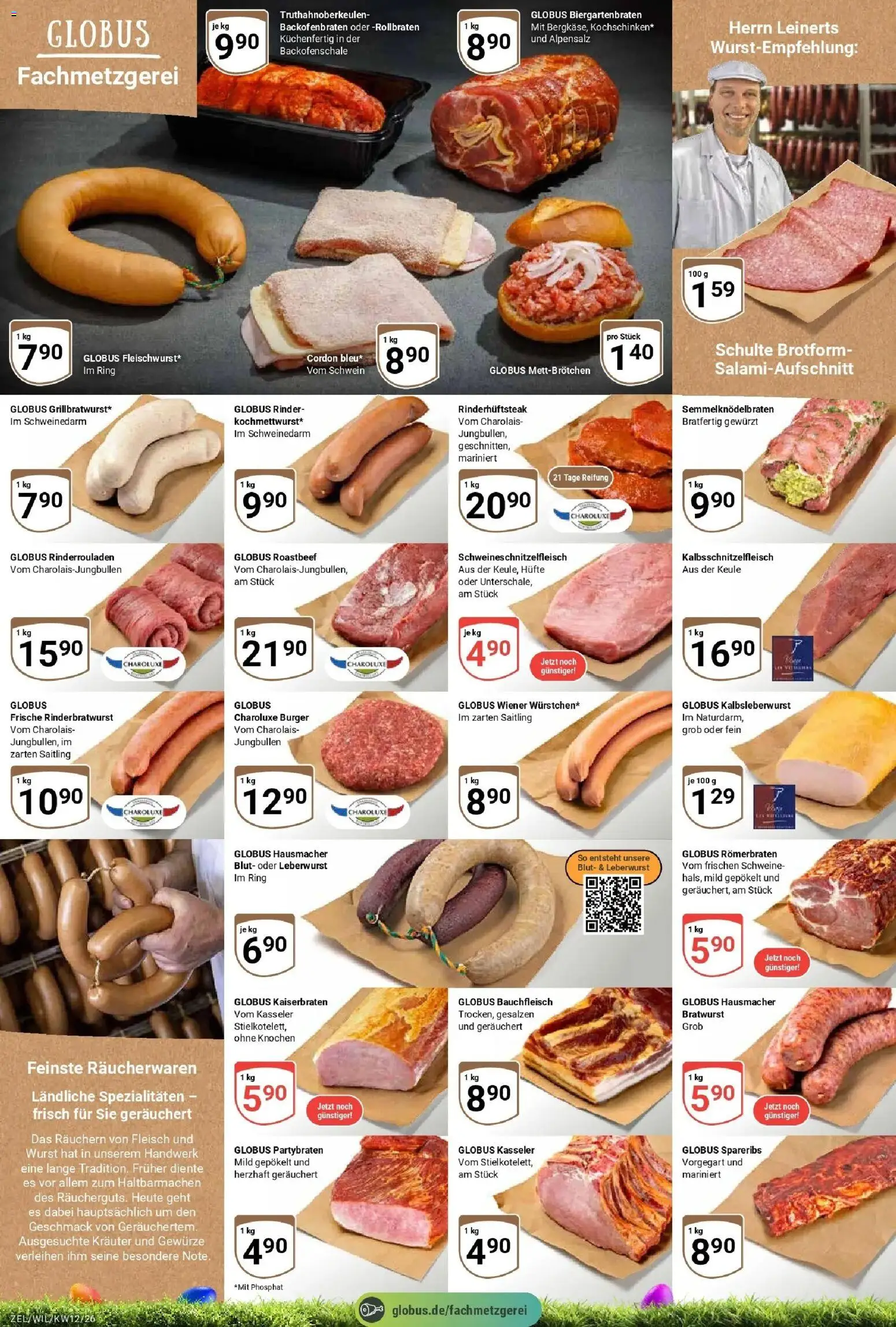 Globus prospekt Wittlich	 – gültig ab 15.03.2026 | Seite: 6 | Produkte: Bratwurst, Burger, Roastbeef, Gewürze