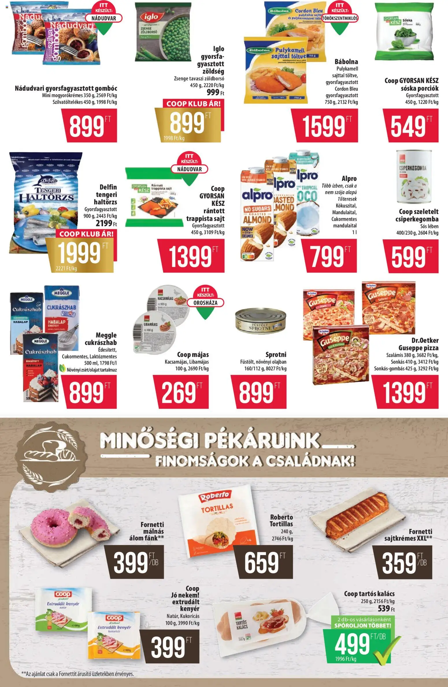 COOP akciós ujság - amely érvényes a következő dátumtól: 05.02.2026 | Oldal: 3 | Termékek: Zöldborsó, Szilva, Pizza, Zöldség