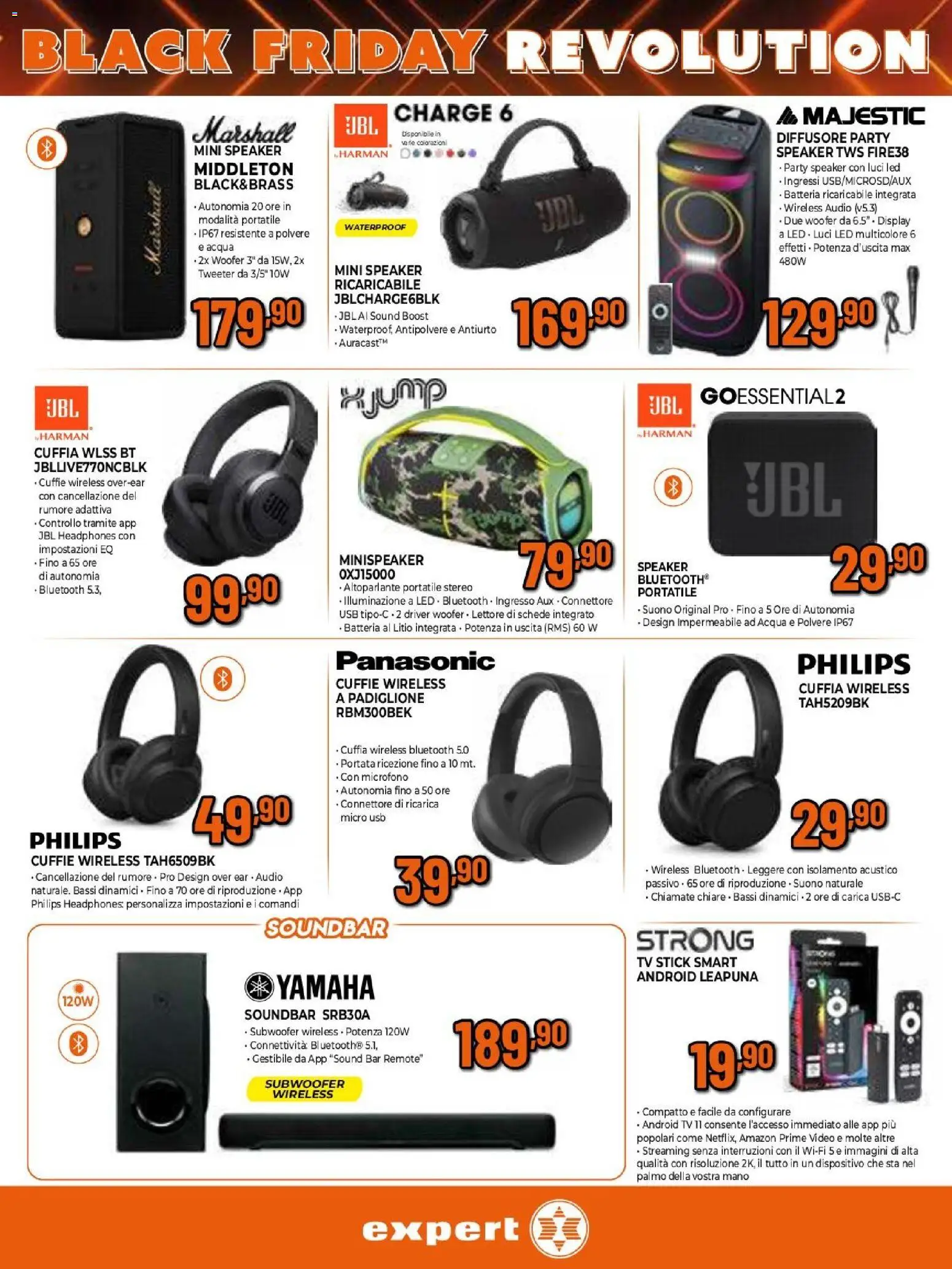 Volantino Expert del 17.11.2025 | Pagina: 18 | Prodotti: Altoparlante, Cuffie, Connettore, Batteria