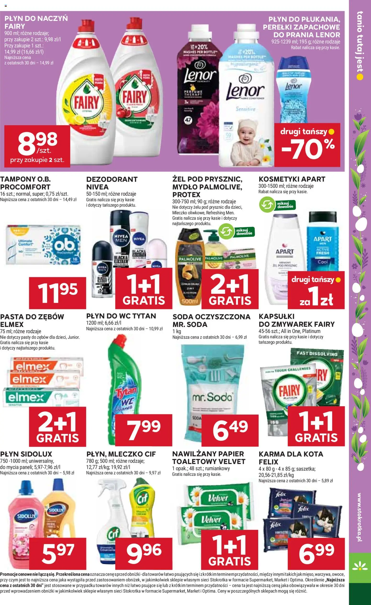 Stokrotka gazetka - Market od 19.03.2026 | Strona: 27 | Produkty: Tampony, Kosmetyki, Soda oczyszczona, Dezodorant