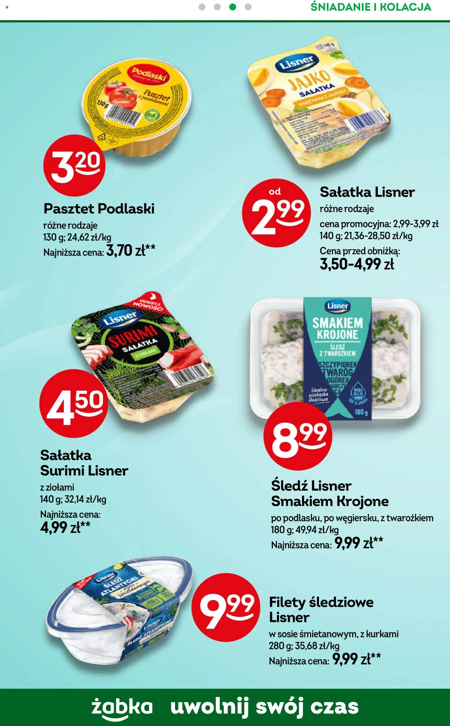 Żabka Gazetka - Codzienne produkty od 14.01.2026 | Strona: 12 | Produkty: Śledź, Surimi, Twaróg, Sałatka