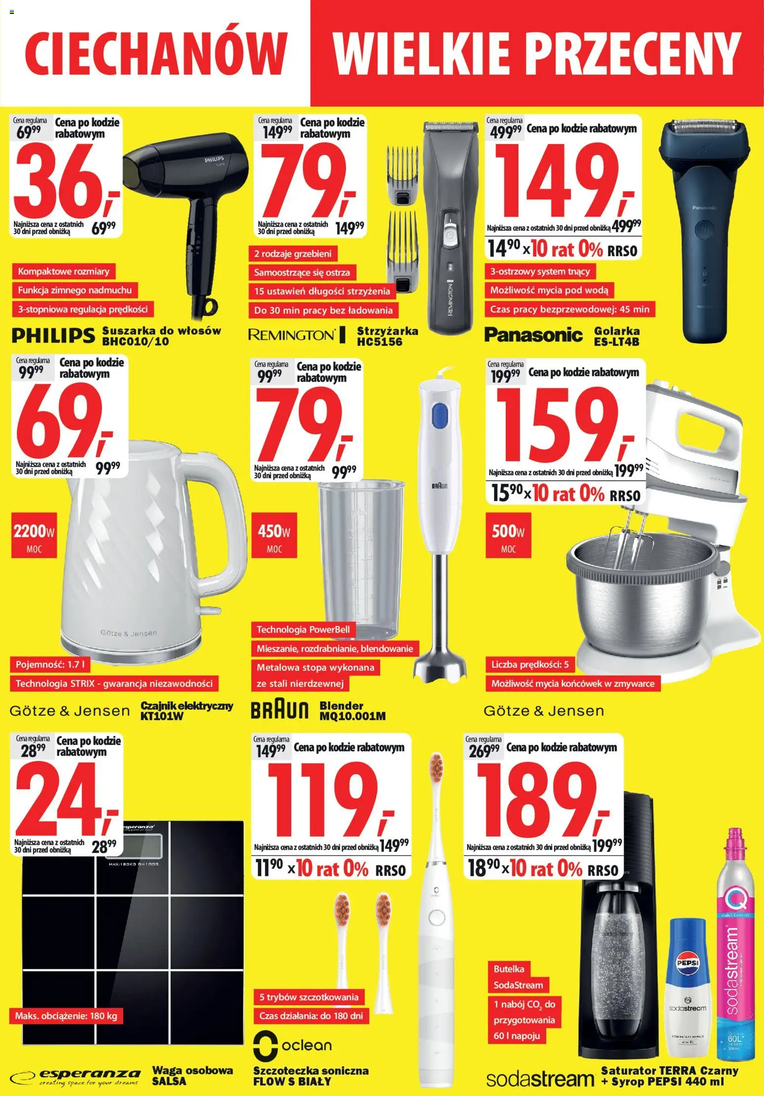 Mediaexpert Gazetka - Wielkie przeceny Ciechanów  od 27.11.2025 | Strona: 6 | Produkty: Suszarka, Szczoteczka soniczna, Suszarka do włosów, Sodastream