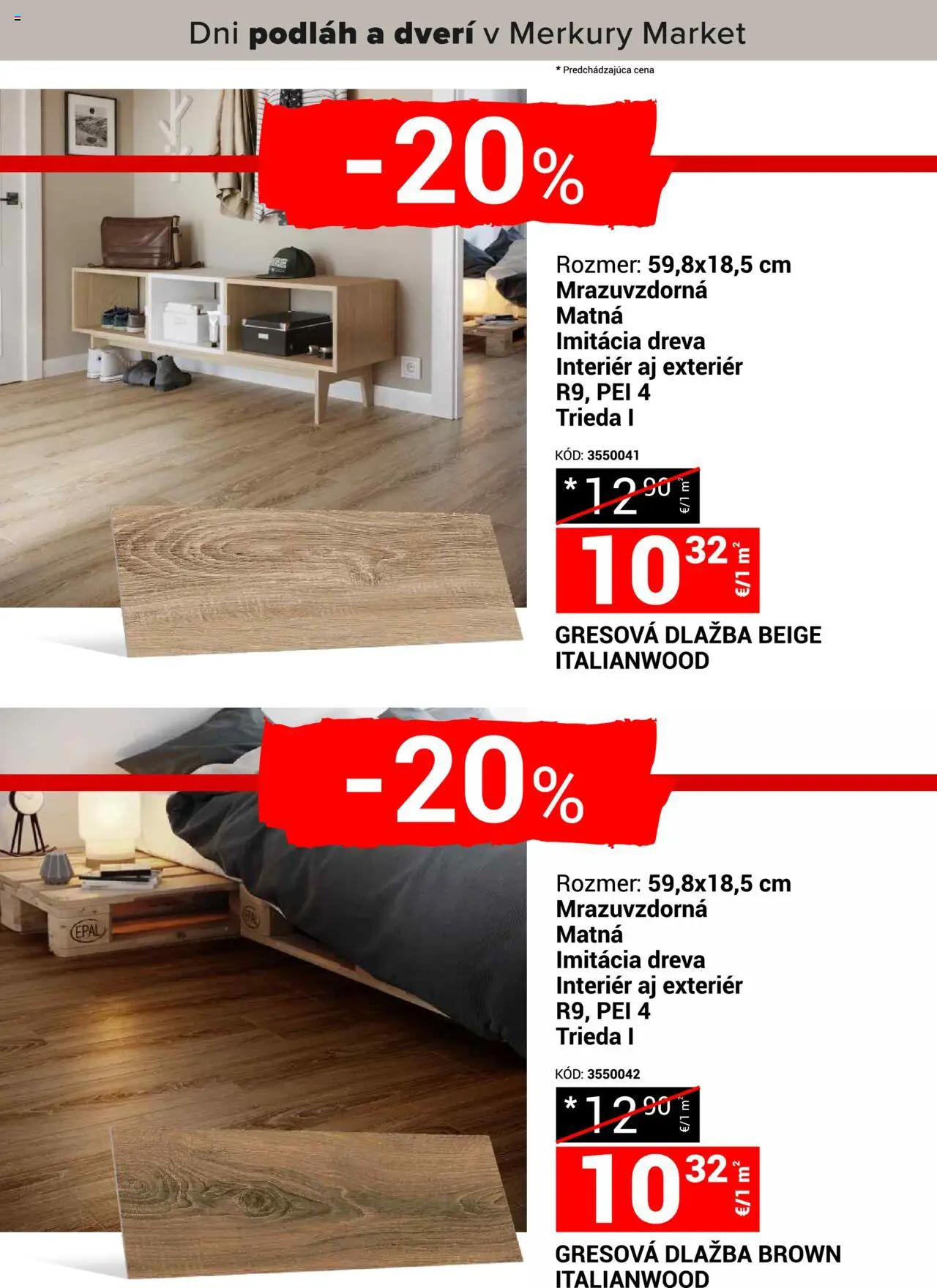 Nové Merkury Market akcie – leták je platný od 18.10.2025 | Strana: 12 | Produkty: Dlažba