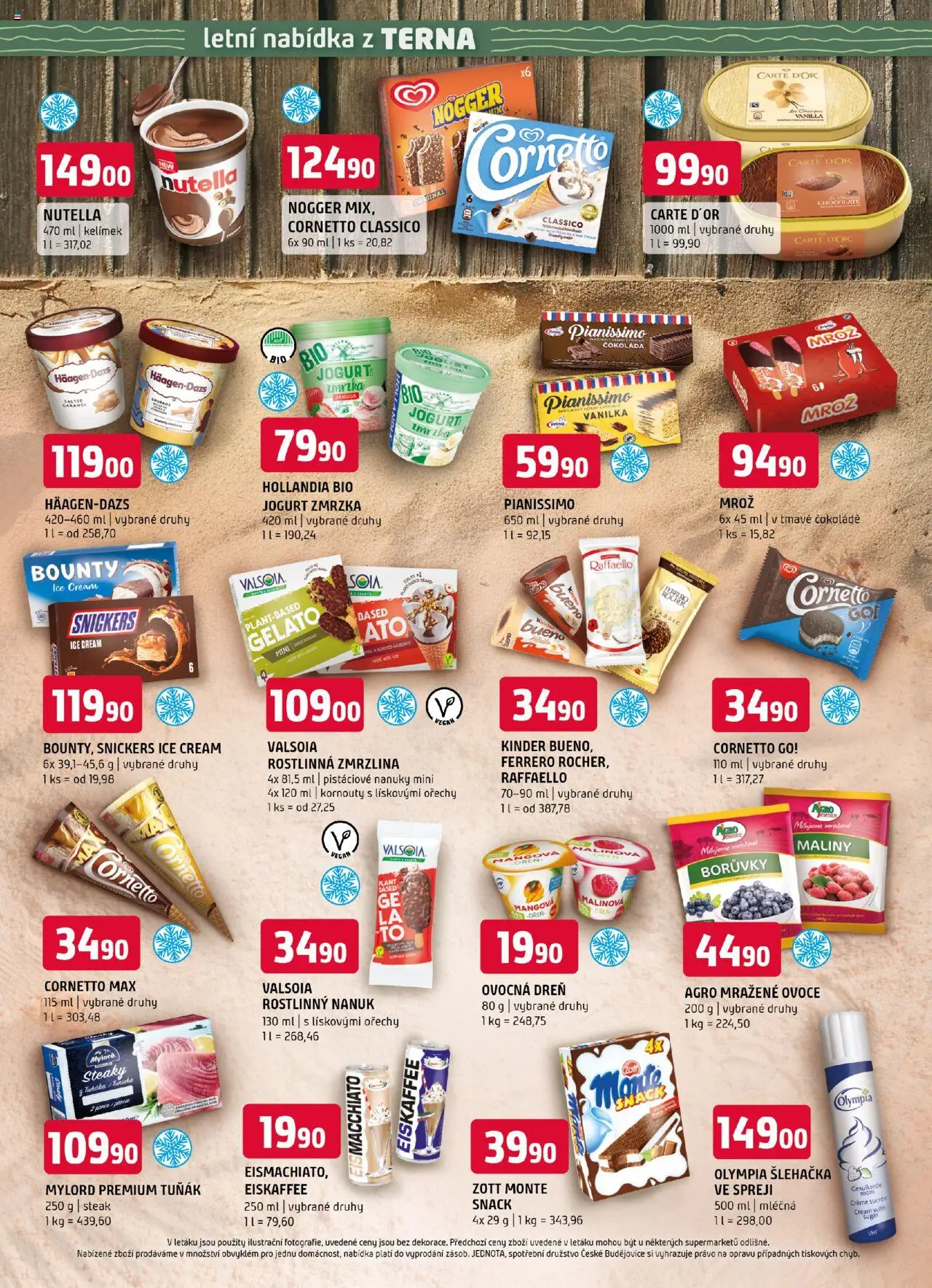Terno leták - Zlín od 13.08.2025 | Strana: 20 | Produkty: Čokoláda, Mražené maliny, Carte d'or, Nutella