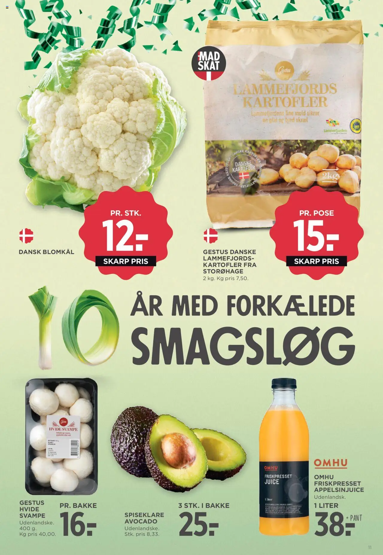 Meny tilbudsavis – gyldig fra 05.09.2025 | Side: 15 | Produkter: Juice, Kartofler, Avocado, Blomkål