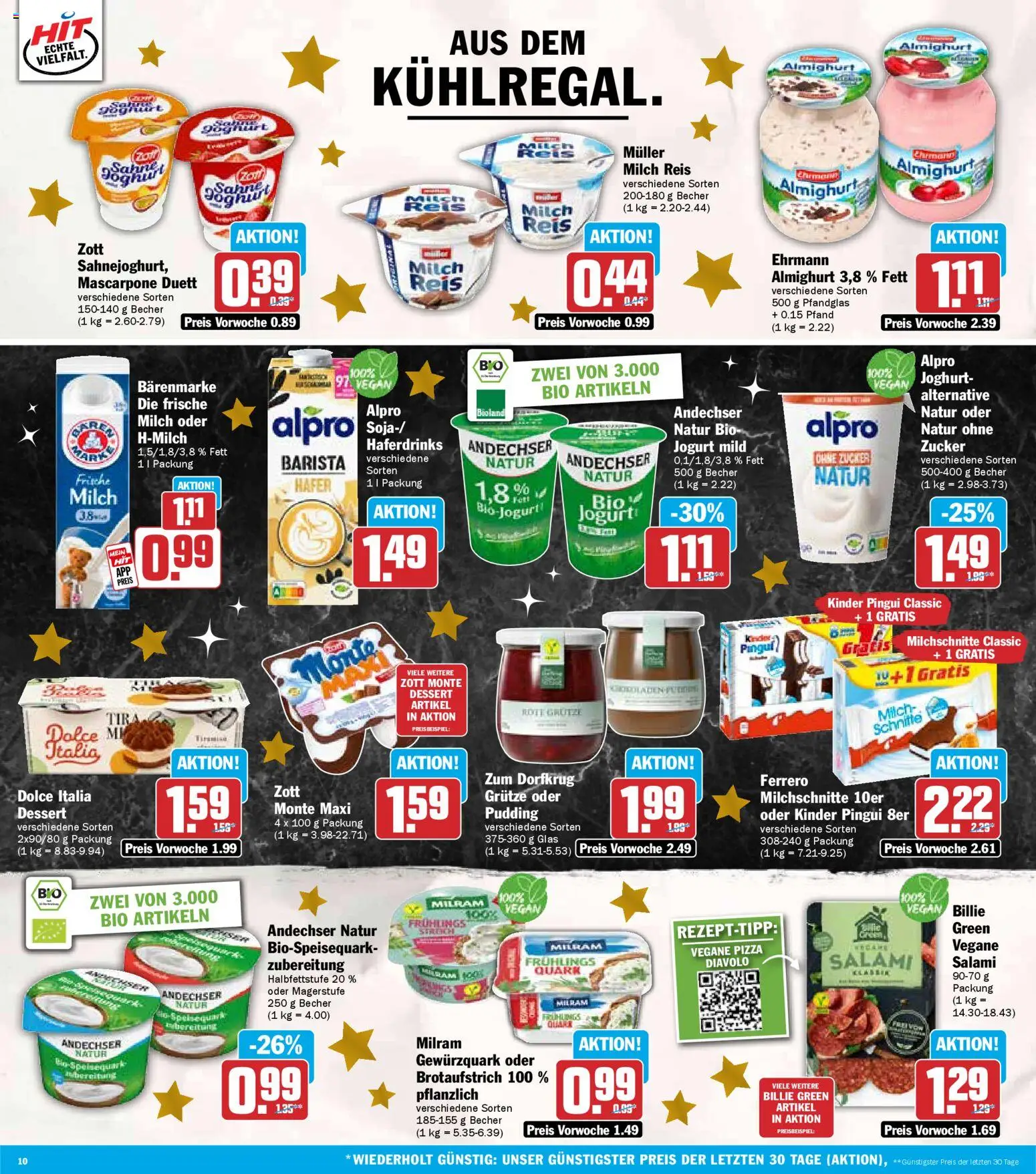 HIT Prospekt Baden-Württemberg	 – gültig ab 15.12.2025 | Seite: 10 | Produkte: Mascarpone, Milram, Salami, Sahne