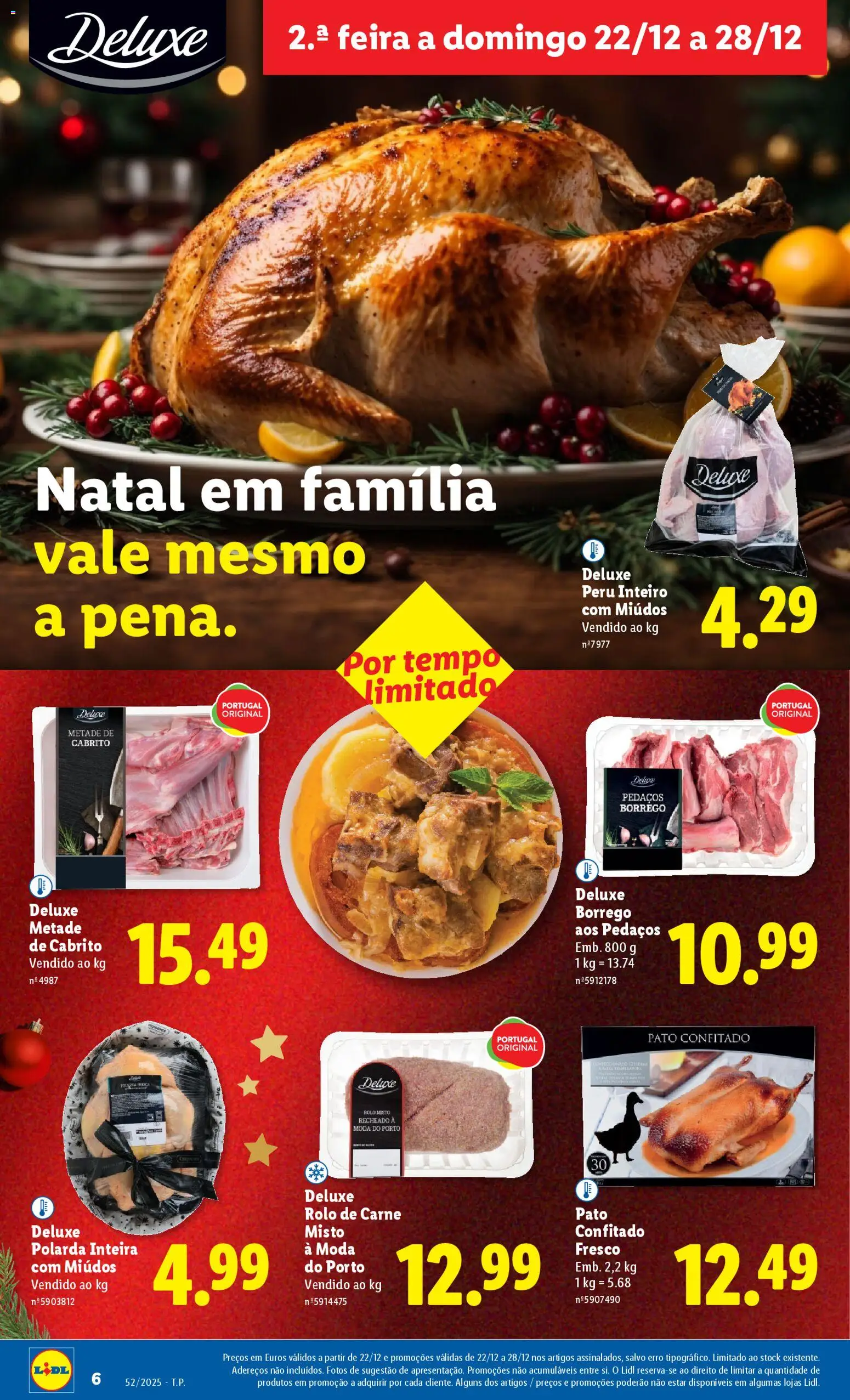 Lidl folheto │ válido de 22.12.2025 | Página: 6 | Produtos: Peru, Cabrito, Carne