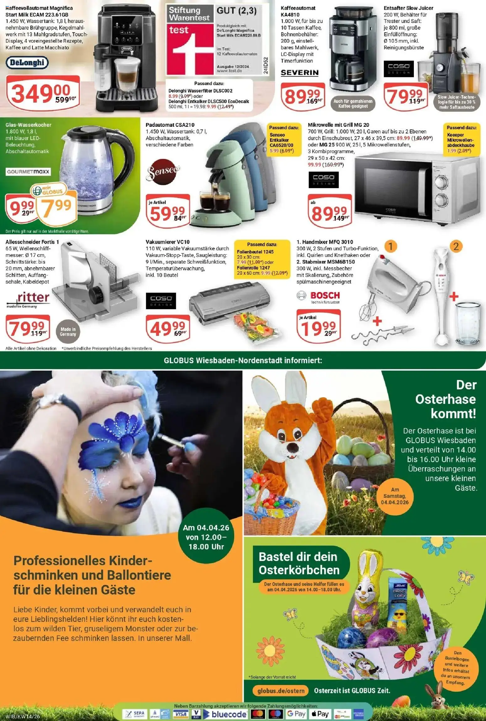 Globus prospekt Wiesbaden-Nordenstadt	 – gültig ab 30.03.2026 | Seite: 28 | Produkte: Bosch, Grill, Handmixer, Stabmixer