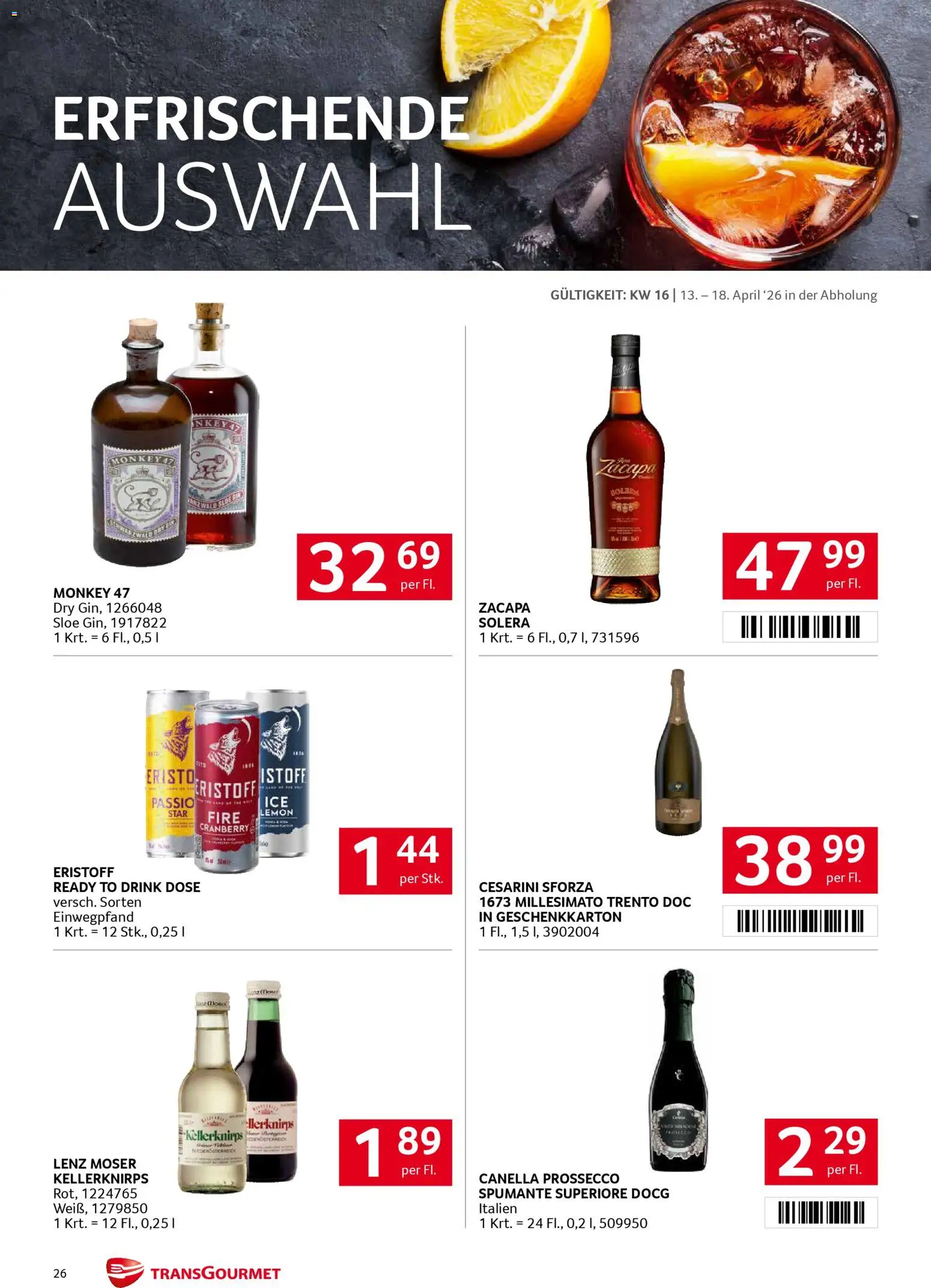 Transgourmet Flugblatt gültig ab 13.04.2026 | Seite: 26