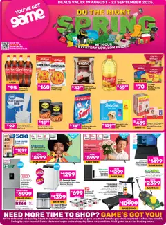 Preview of Game specials valid from 19.08.2025