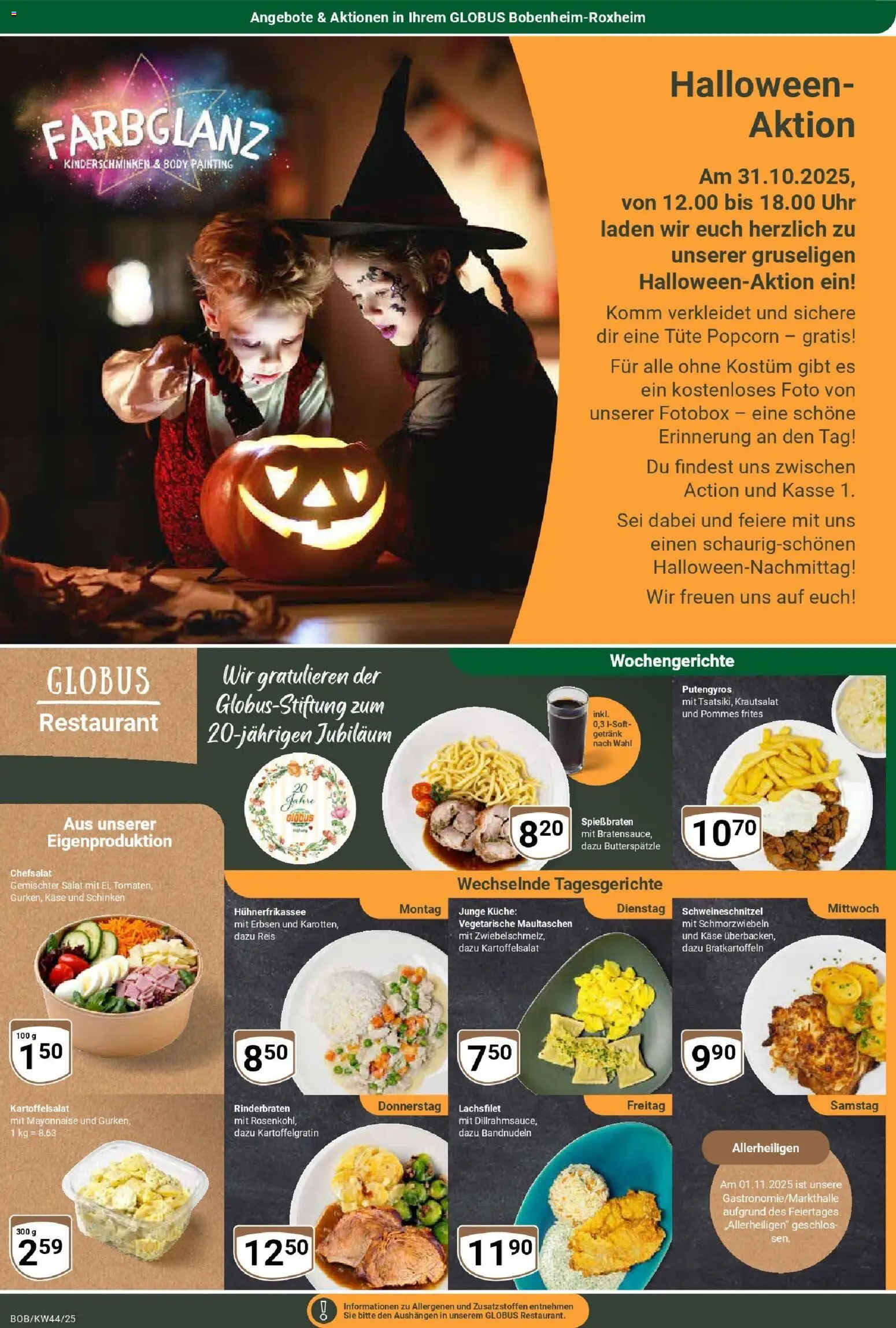 Globus prospekt Bobenheim-Roxheim	 – gültig ab 26.10.2025 | Seite: 7 | Produkte: Käse, Küche, Pommes frites, Schinken