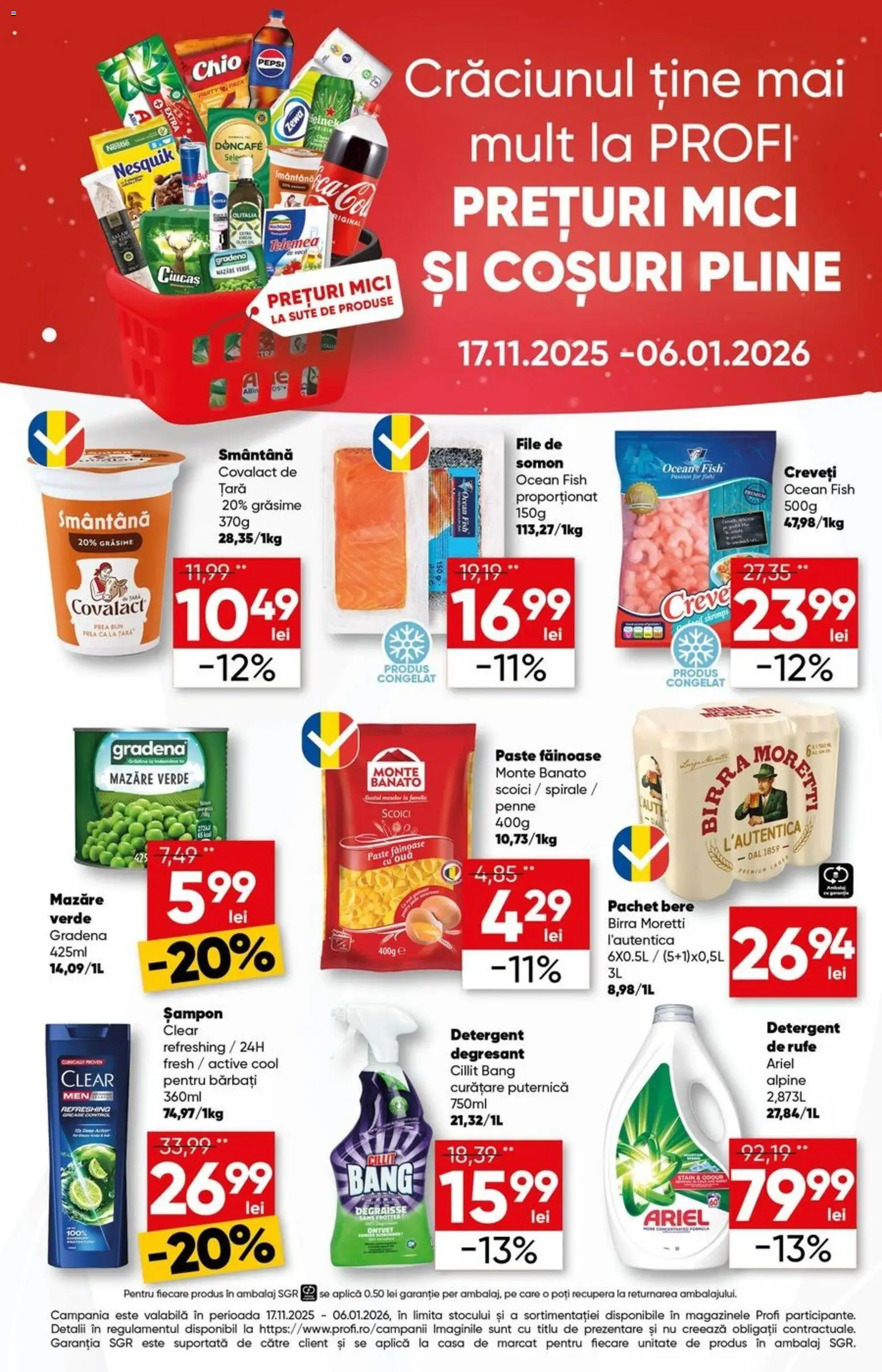 Noul catalog Profi – valabil de la 12.11.2025 | Pagină: 17 | Produse: Mazăre, Șampon, Paste, Smântână