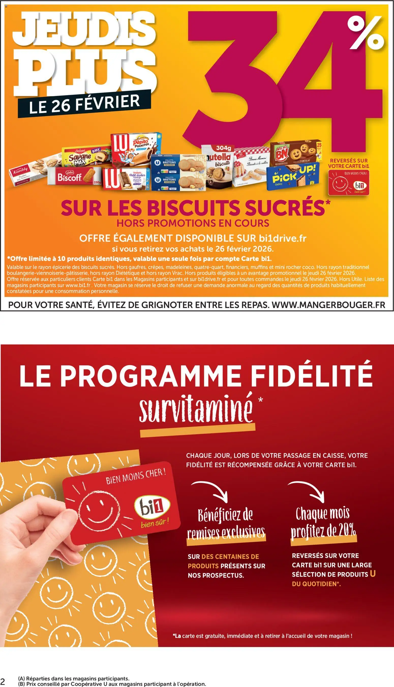 {H1} | Page: 2 | Produits: Muffins, Nutella, Chocolat, Biscuits