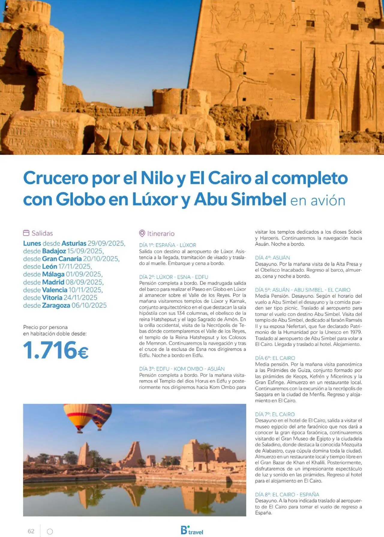 B the travel brand Egipto │ válido desde el 01.07.2025 | Página: 62