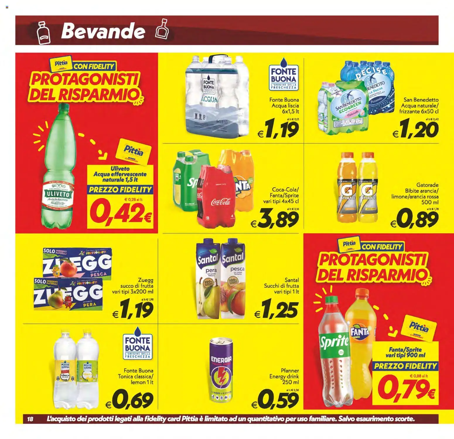 Volantino SuperConveniente del 13.02.2026 | Pagina: 18 | Prodotti: Succo, Acqua, Pera, Fanta