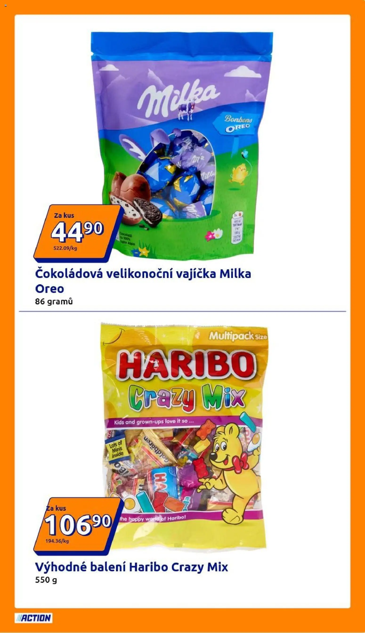 Action leták od 18.03.2026 | Strana: 23 | Produkty: Vajíčka, Milka, Haribo, Oreo