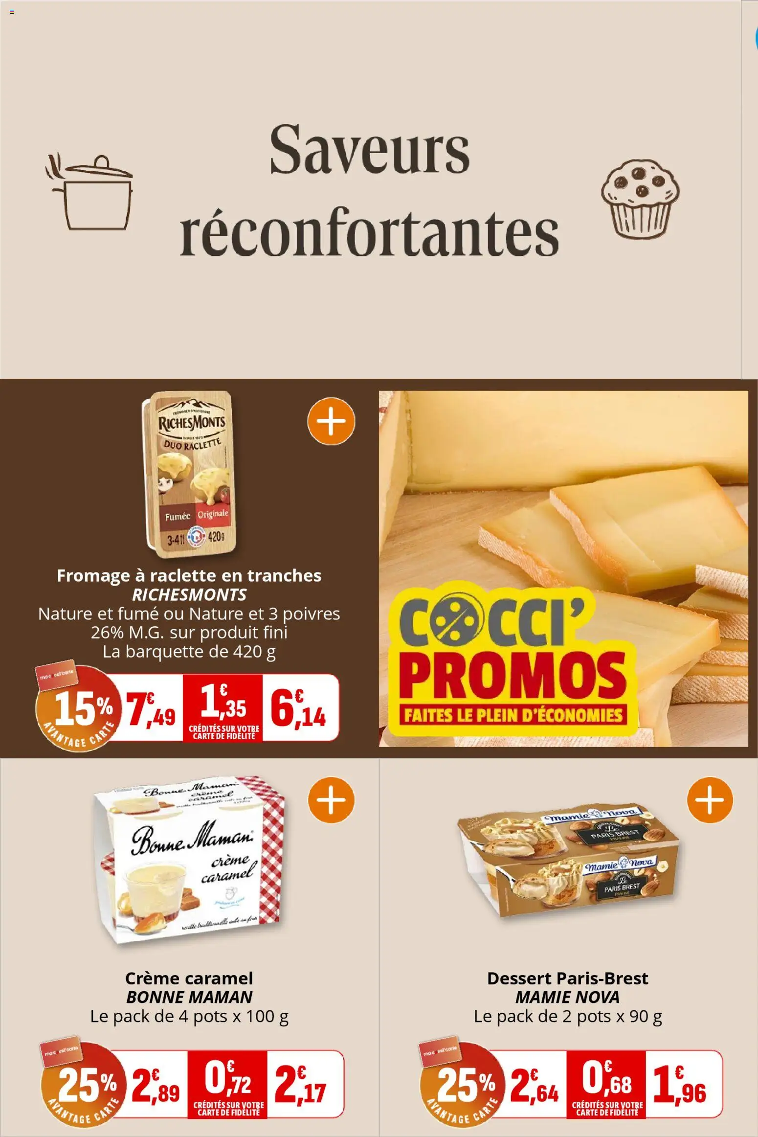 {H1} | Page: 15 | Produits: Fromage à raclette, Raclette, Fromage, Crème