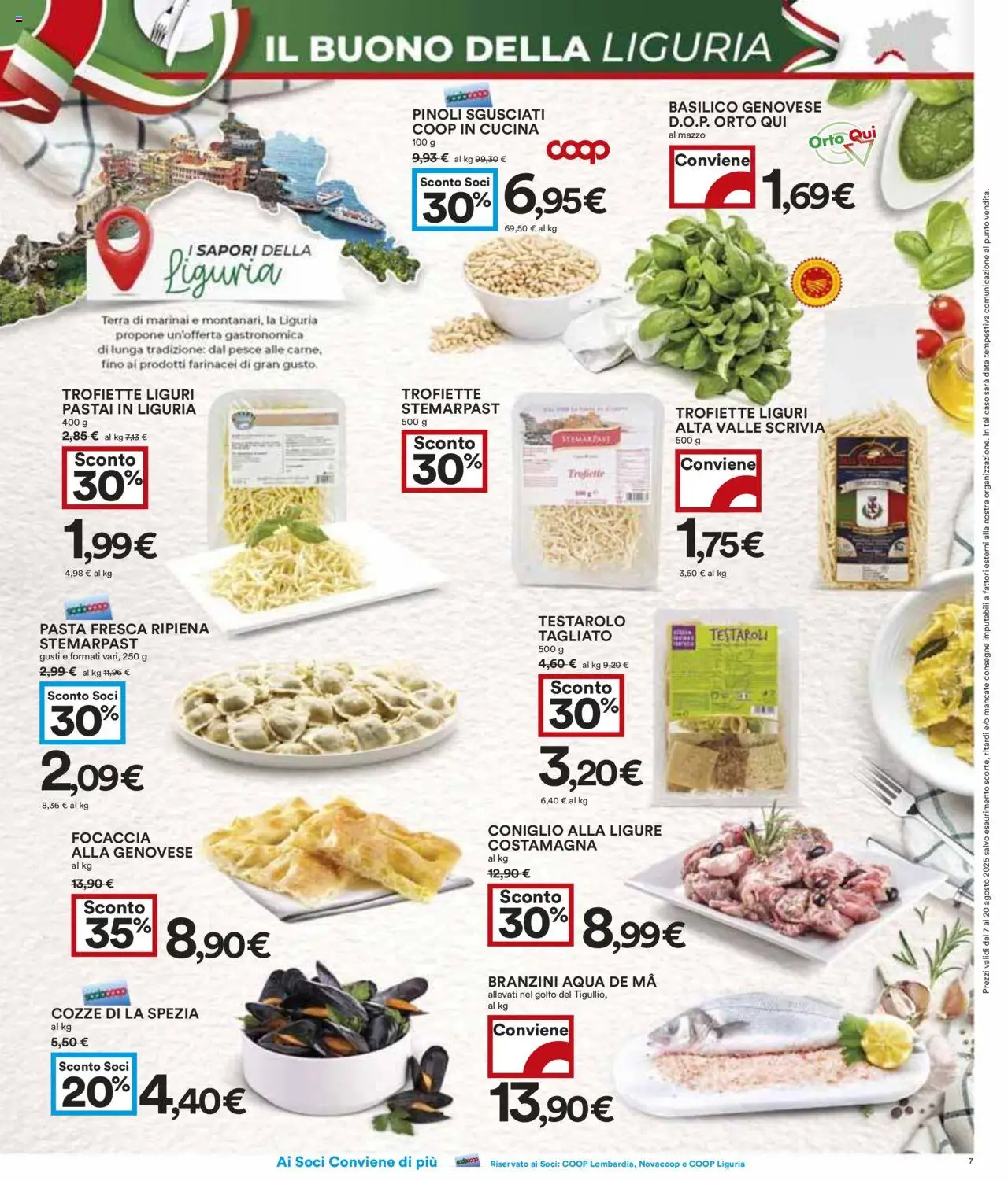 Volantino COOP del 07.08.2025 | Pagina: 7 | Prodotti: Pasta, Data, Basilico, Terra