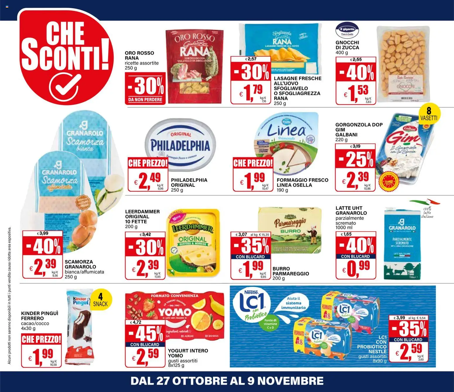 Volantino Il Gigante del 27.10.2025 | Pagina: 14 | Prodotti: Yogurt, Burro, Zucca, Gorgonzola