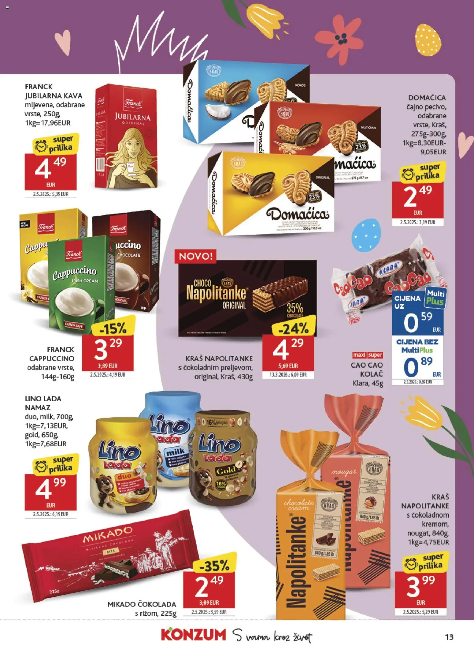 Konzum HR akciós ujság - amely érvényes a következő dátumtól: 30.03.2026 | Oldal: 13 | Termékek: Cappuccino