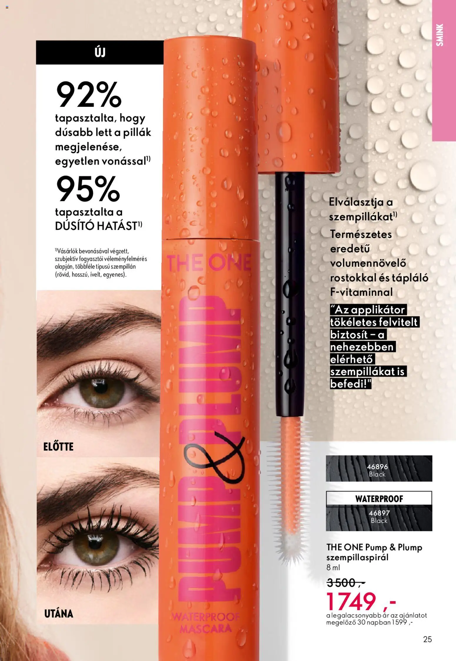 Oriflame akciós ujság - amely érvényes a következő dátumtól: 24.12.2025 | Oldal: 25 | Termékek: Szempillaspirál, Applikátor, Smink