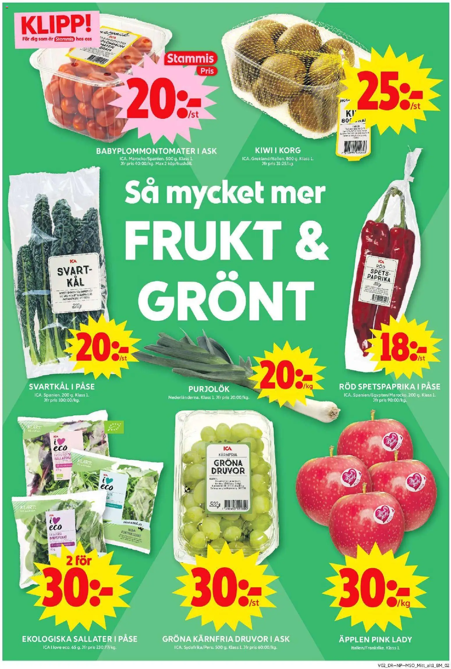 ICA Maxi reklamblad aktuell från 05.01.2026 | Sida: 4 | Produkter: Babyspenat, Korg, Plommon, Kiwi