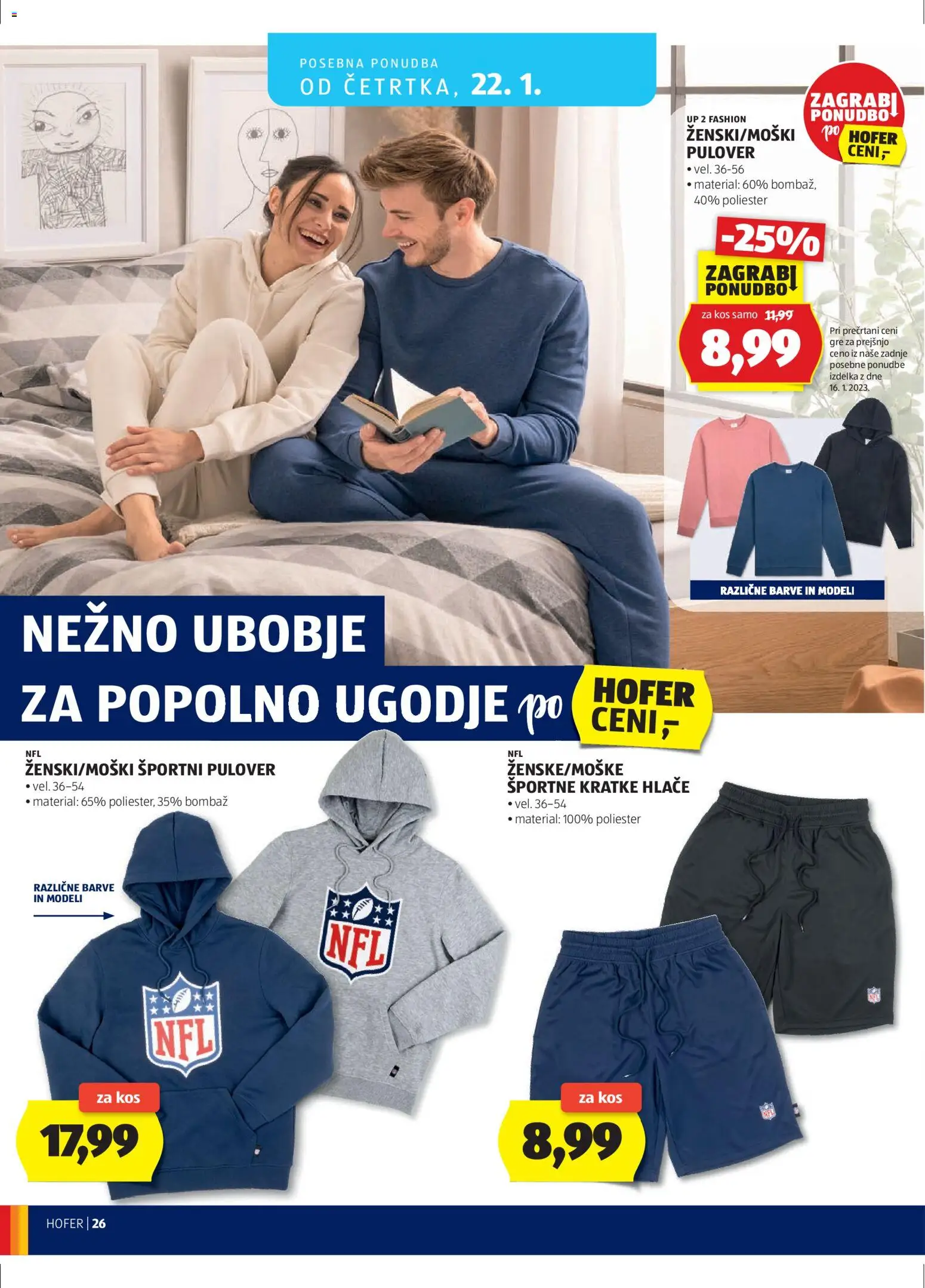 Hofer SI katalog | vrijedi od 14.01.2026 | Stranica: 26 | Proizvodi: Hlače, Kratke hlače