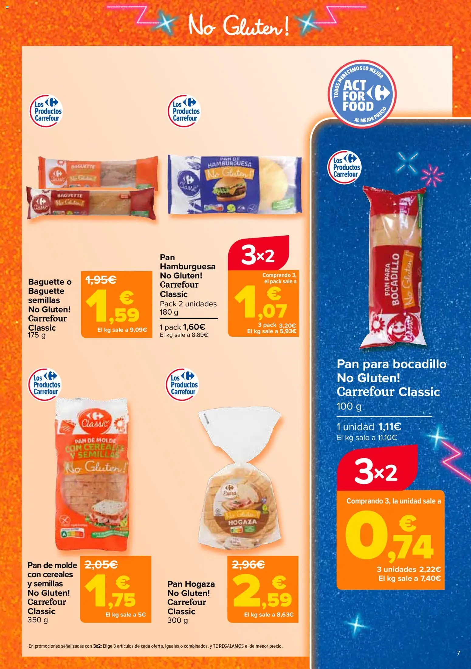 Carrefour Sin Gluten │ válido desde el 07.04.2026 | Página: 7 | Productos: Cereales, Té, Pan de molde, Σοκολατούχο γάλα