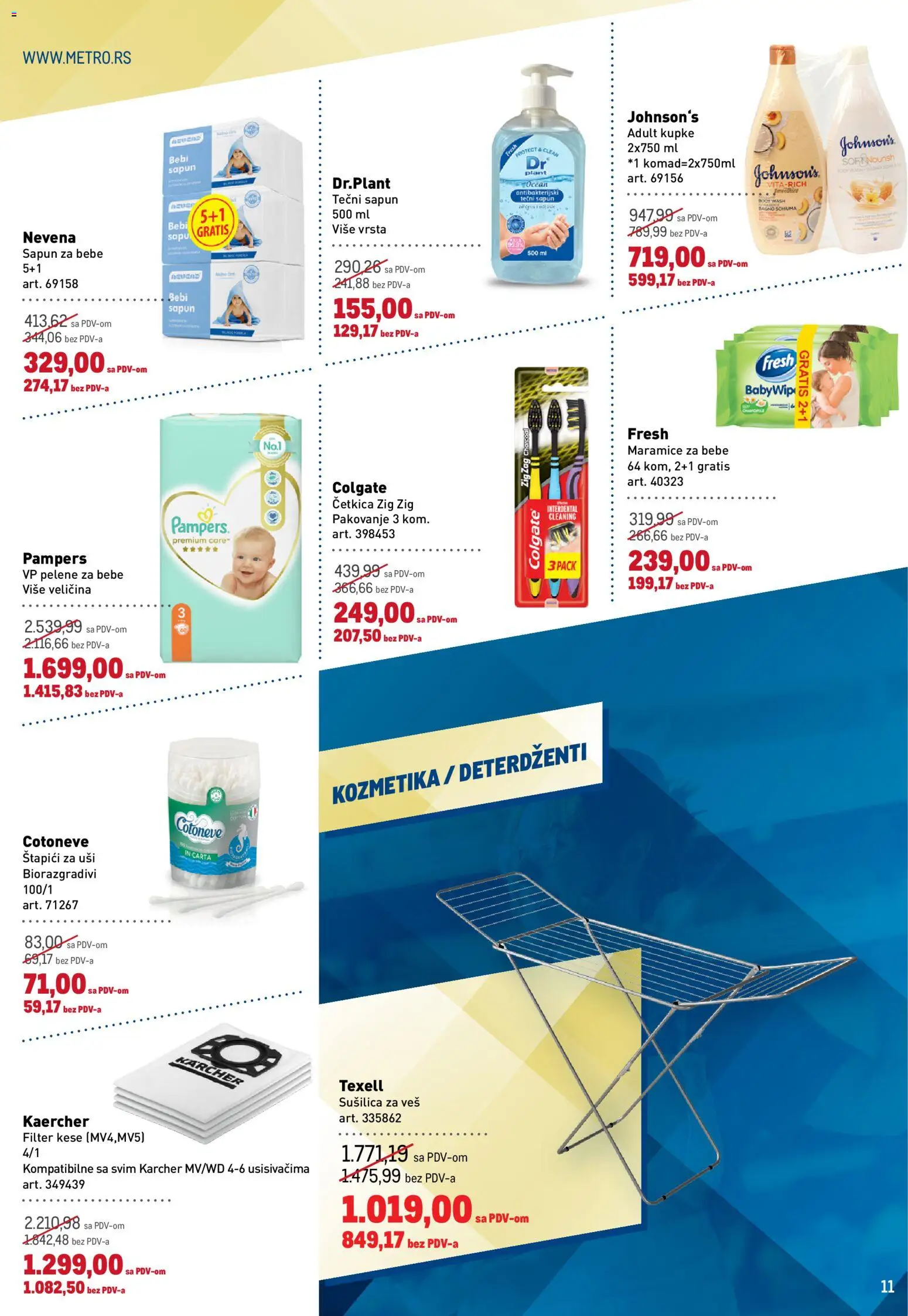 Metro katalog - važi od 22.01.2026 | Strana: 11 | Proizvode: Colgate, Pakovanje, Sapun, Sušilica za veš