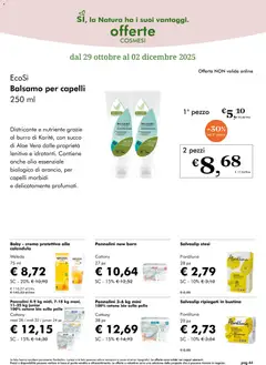Anteprima del volantino Volantino Natura Sì	 valido a partire dal 29.10.2025 | Pagina: 44 | Prodotti: Pannolini, Succo, Burro, Aloe vera