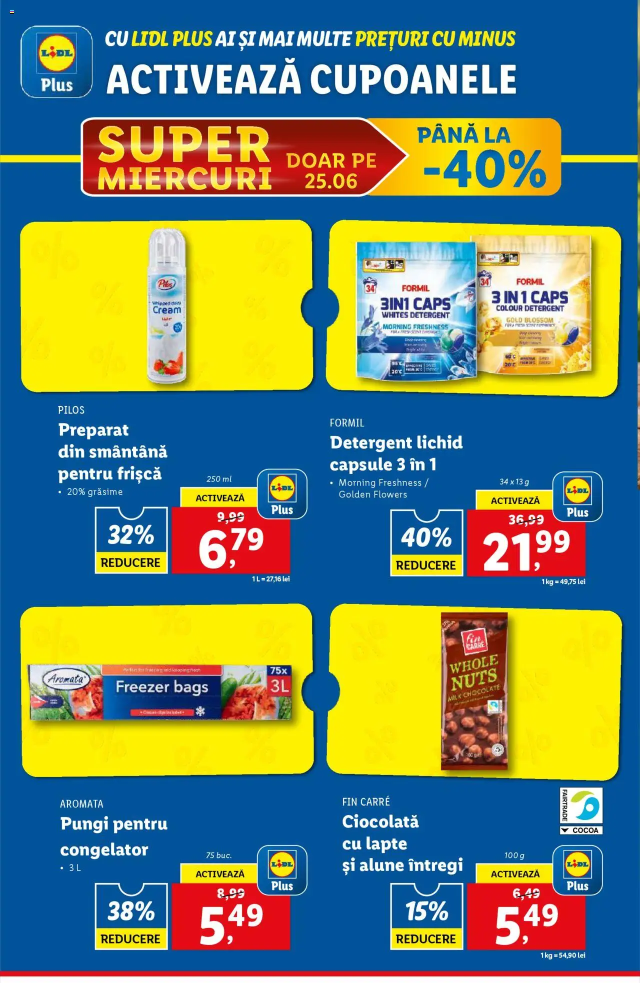 Catalog Lidl – valabil de la 23.06.2025 | Pagină: 64 | Produse: Congelator, Alune, Detergent, Smântână
