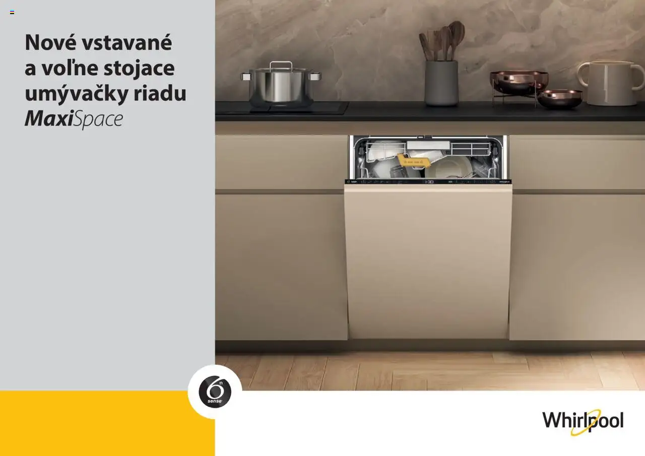 Nové Whirlpool akcie – leták je platný od 01.01.2025 | Strana: 1 | Produkty: Umývačka riadu, Umývačka