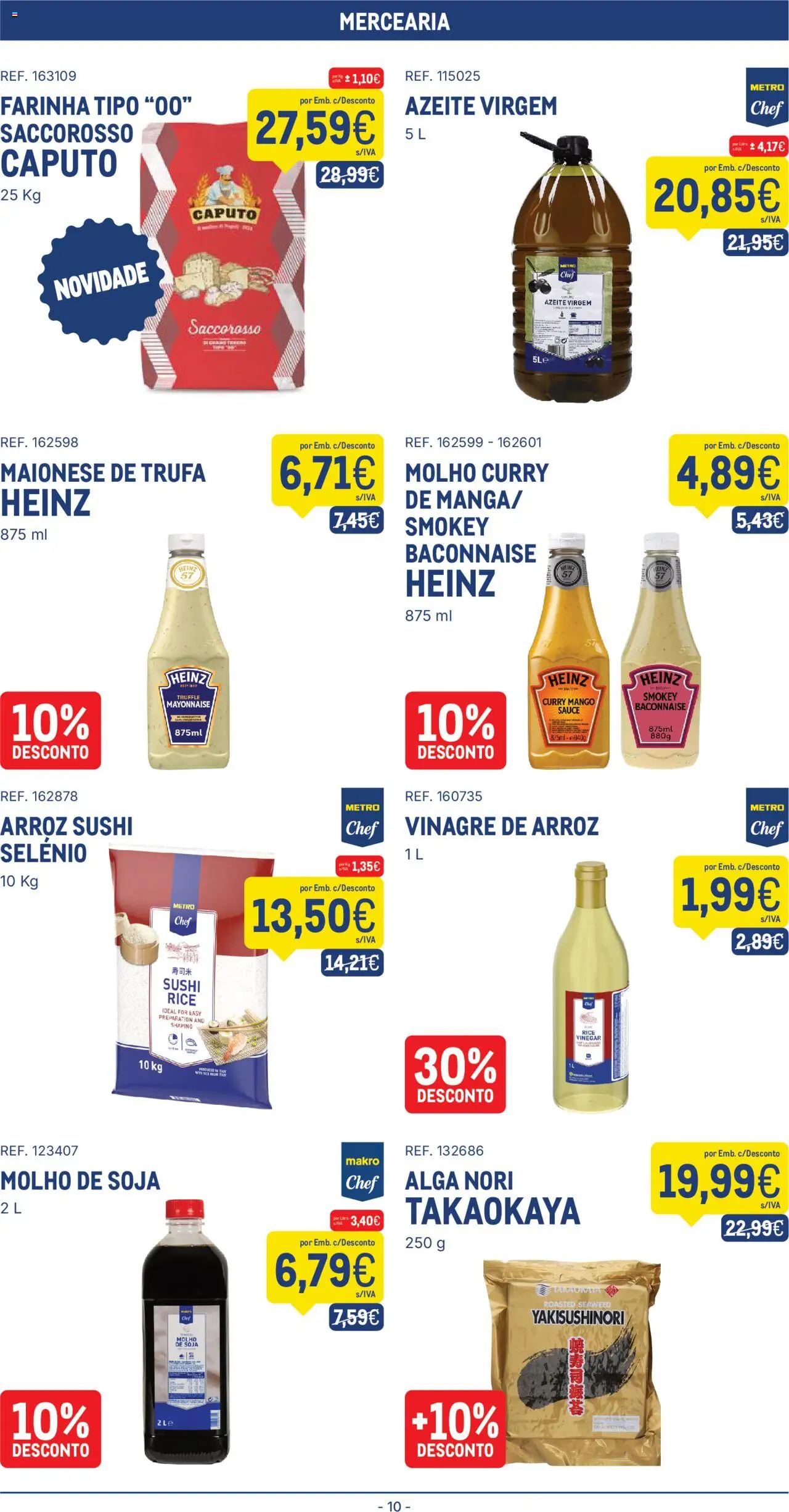 Makro folheto │ válido de 21.10.2025 | Página: 10 | Produtos: Soja, Vinagre, Azeite, Arroz