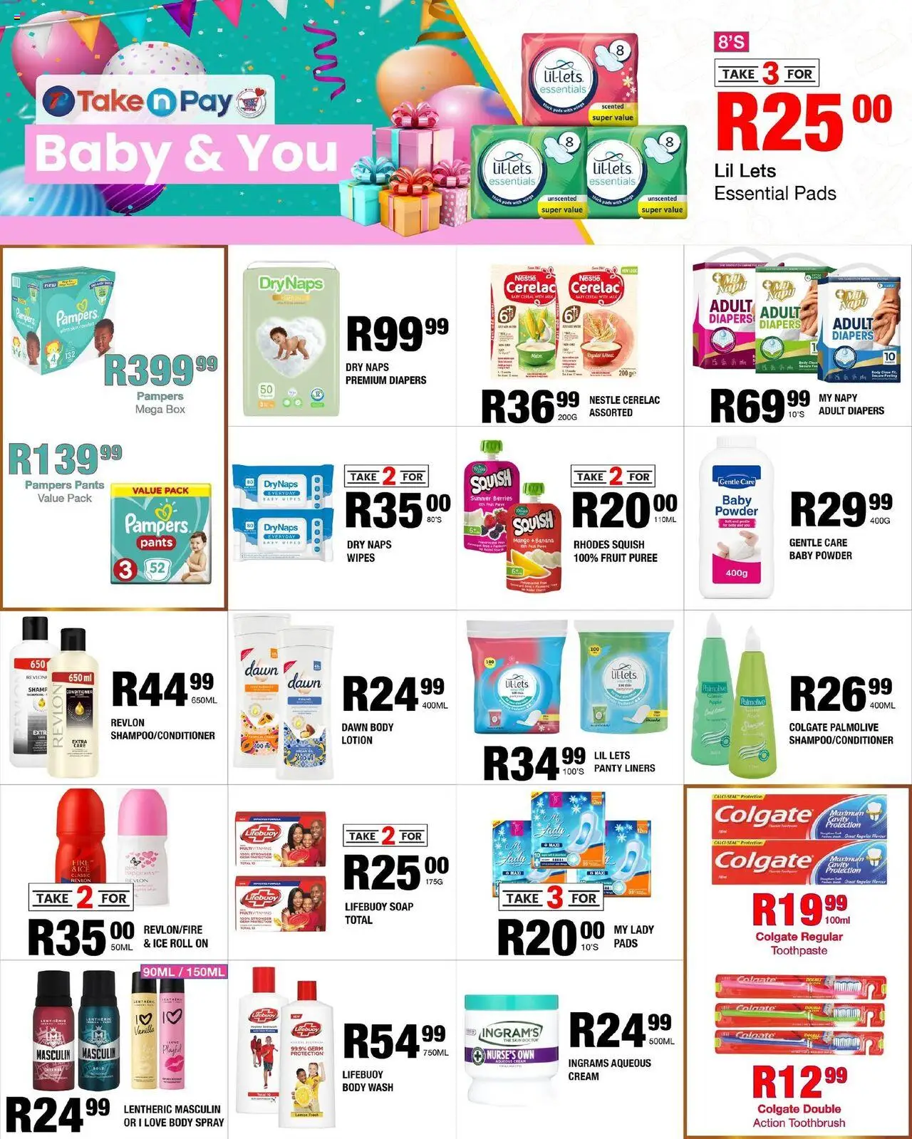 New Take n Pay catalogue – valid from 06.10.2025 | Page: 8 | Products: Milk, Cream, Mango, Toothbrush