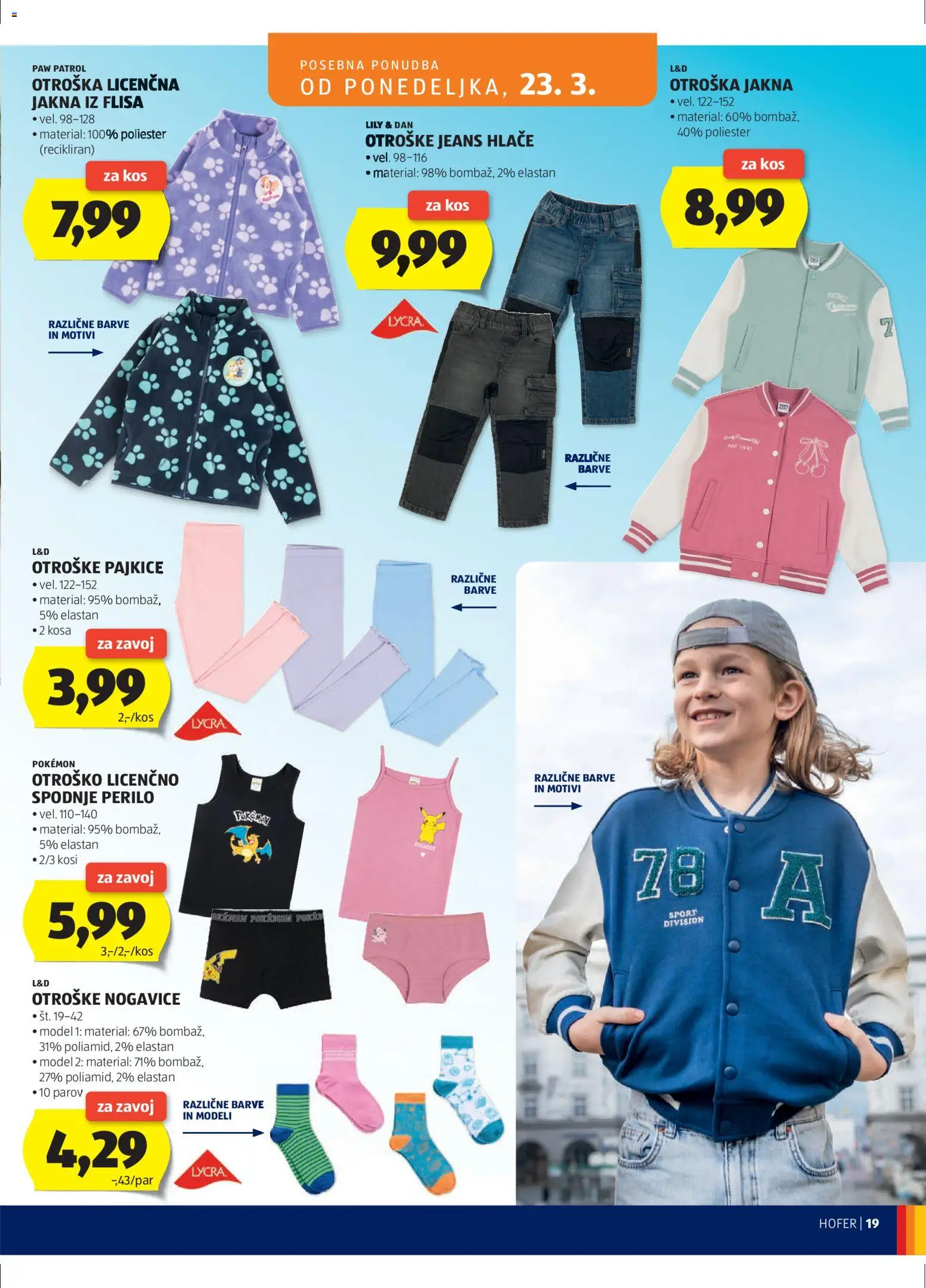 Hofer SI katalog | vrijedi od 18.03.2026 | Stranica: 19 | Proizvodi: Jakna, Hlače