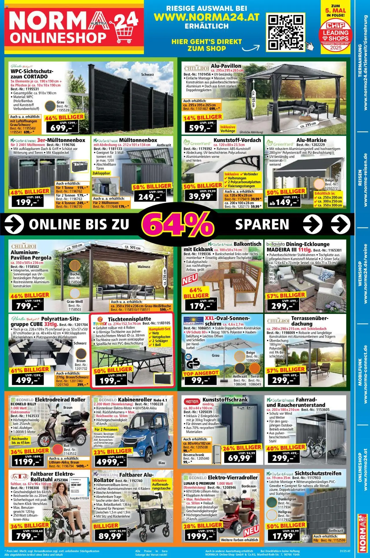 Norma - Online Shop gültig ab 20.07.2025 | Seite: 1 | Produkte: Verbinder, Tasche, Sessel, Tisch