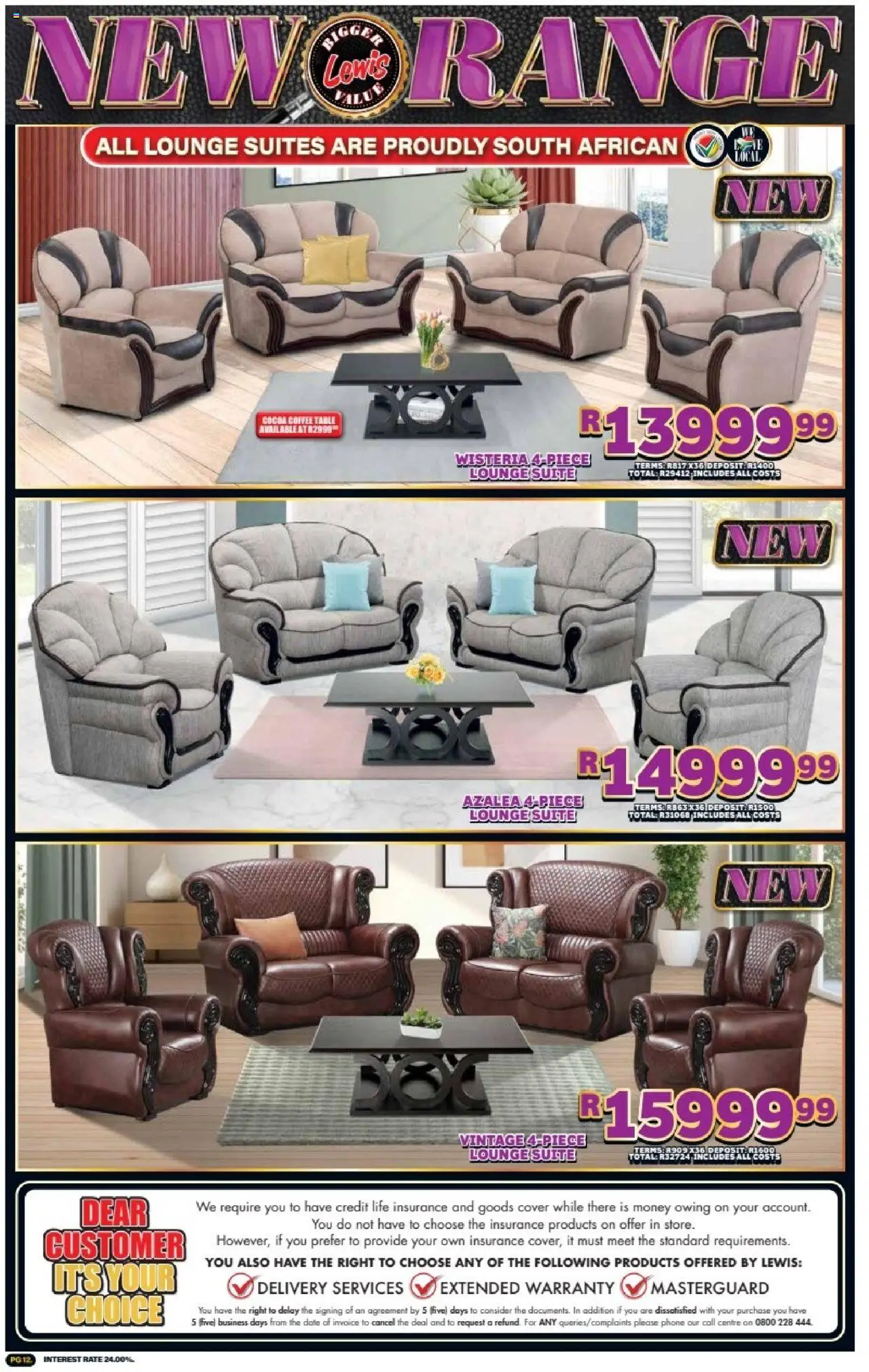 New Lewis Stores catalogue – valid from 01.10.2025 | Page: 12 | Products: Cover, Phone, Lounge suite, Coffee