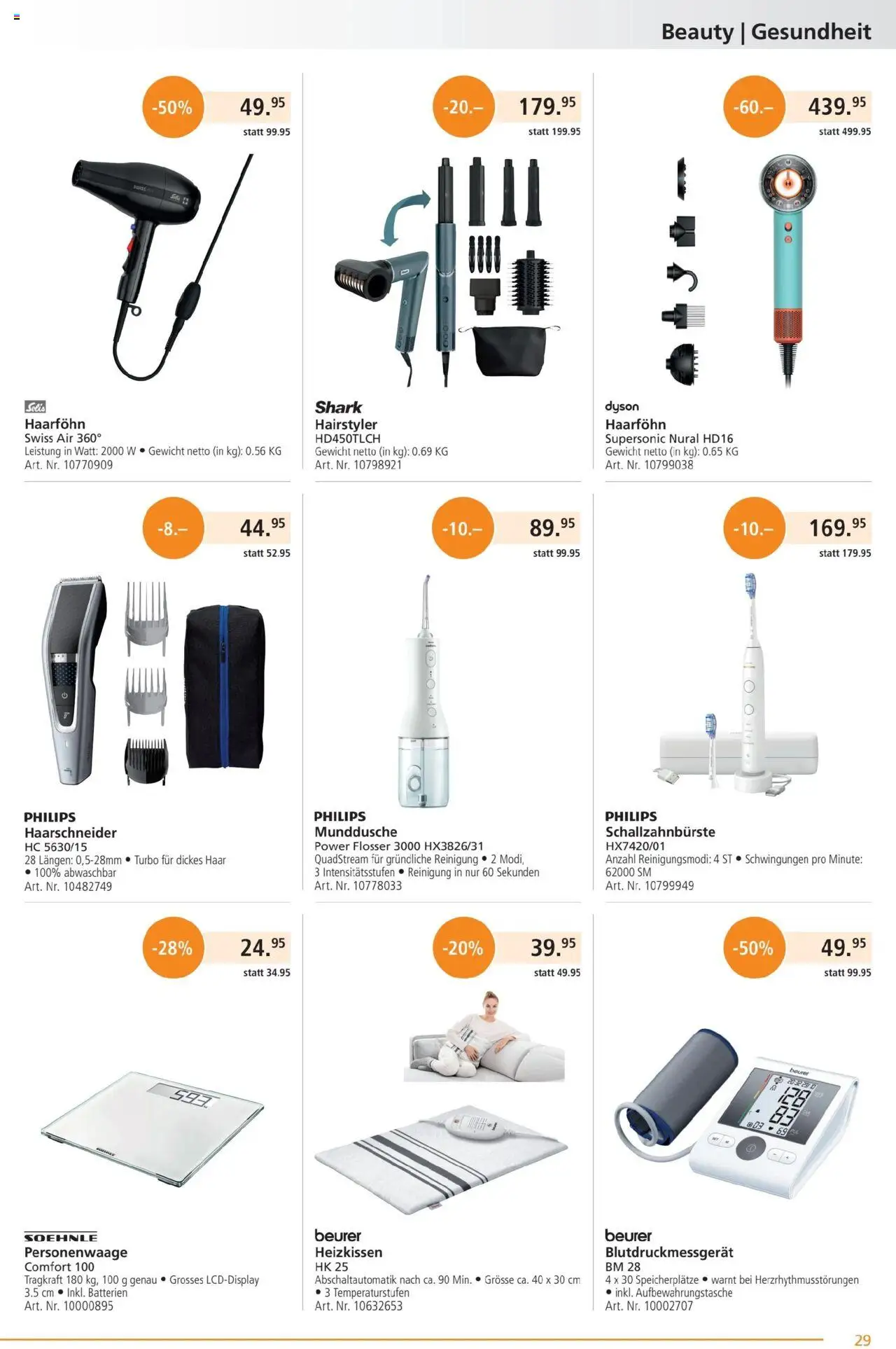 Fust Aktionen – gültig ab 22.09.2025 | Seite: 29 | Produkte: Personenwaage, Gewicht, Philips, Dyson