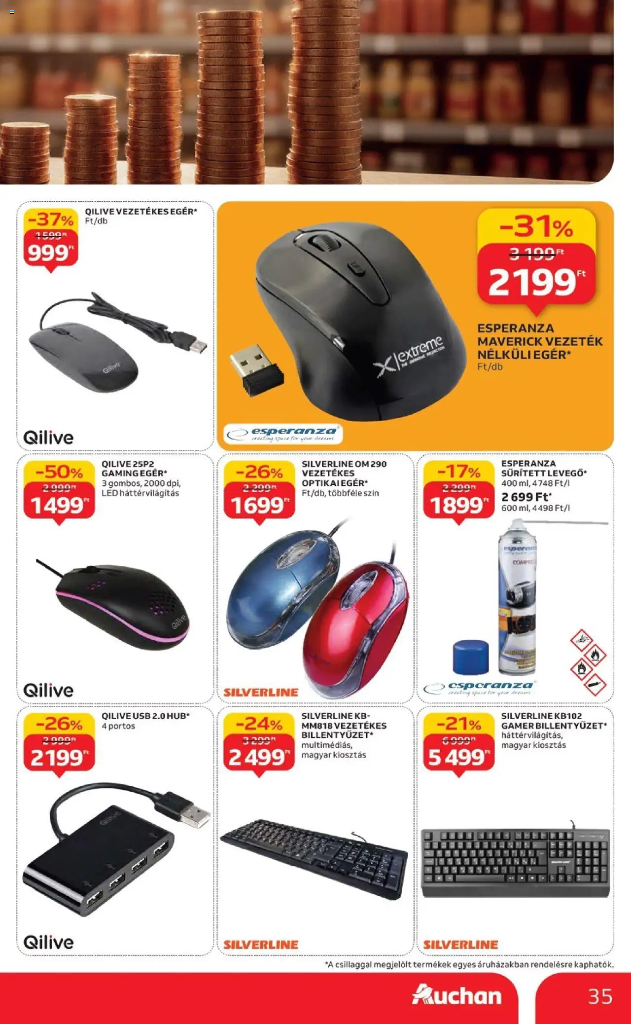 Auchan akciós ujság - amely érvényes a következő dátumtól: 18.09.2025 | Oldal: 35 | Termékek: USB