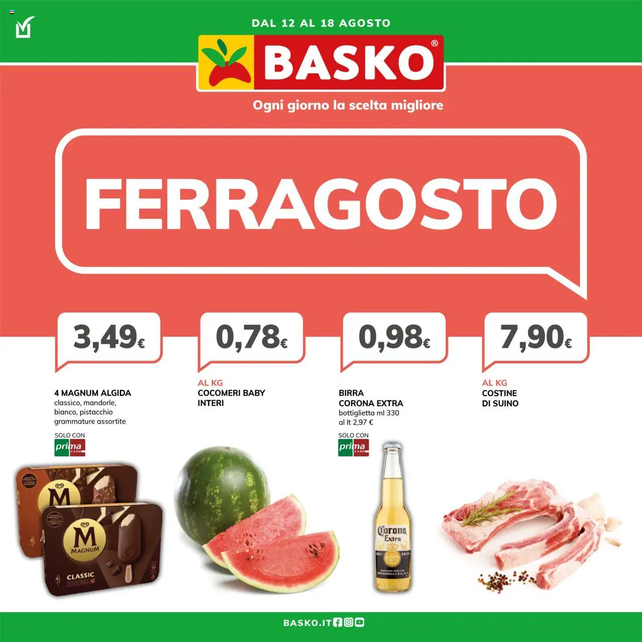 Volantino Basko del 12.08.2025 | Pagina: 1 | Prodotti: Birra, Suino