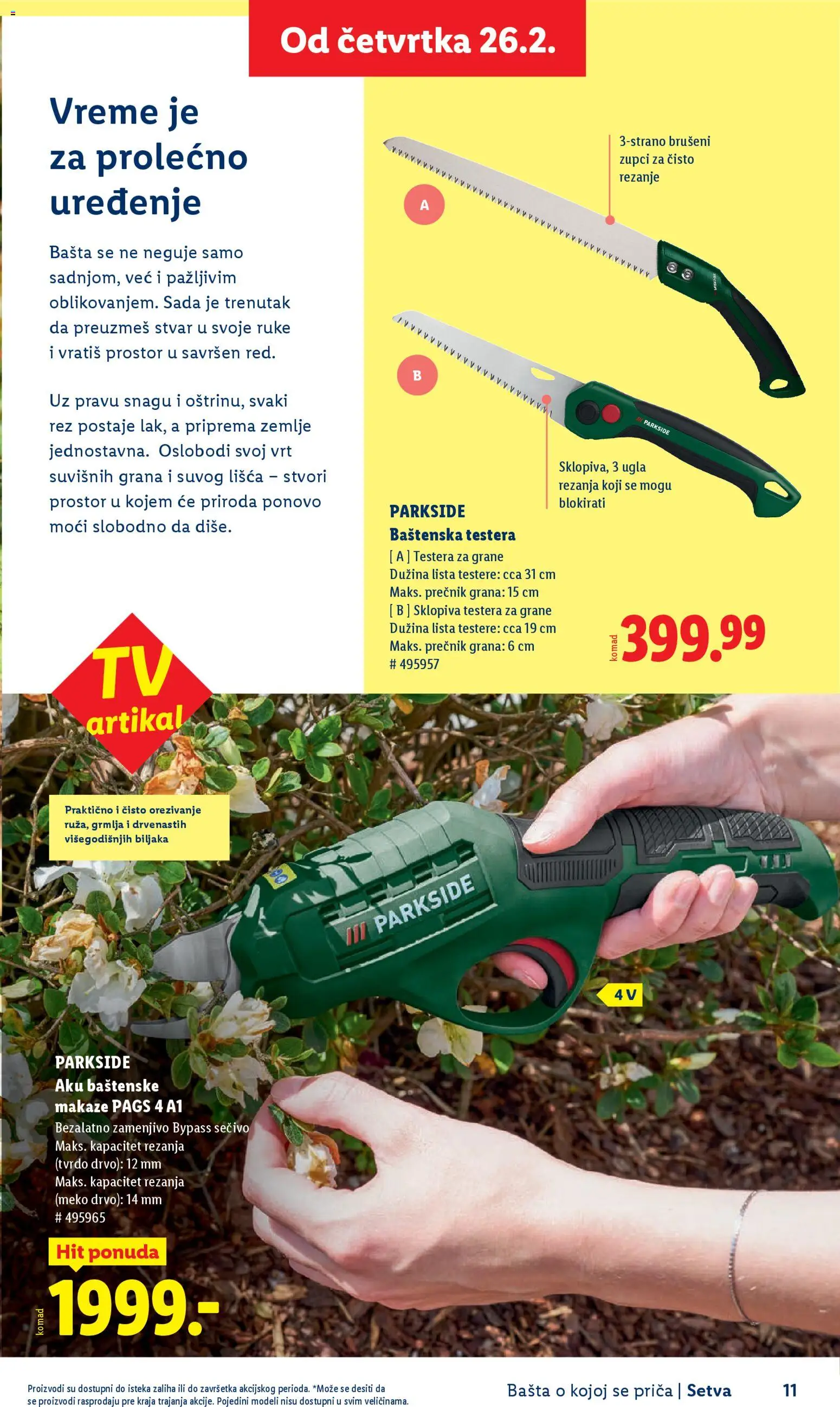 Lidl katalog - važi od 26.02.2026 | Strana: 11 | Proizvode: Parkside, Makaze