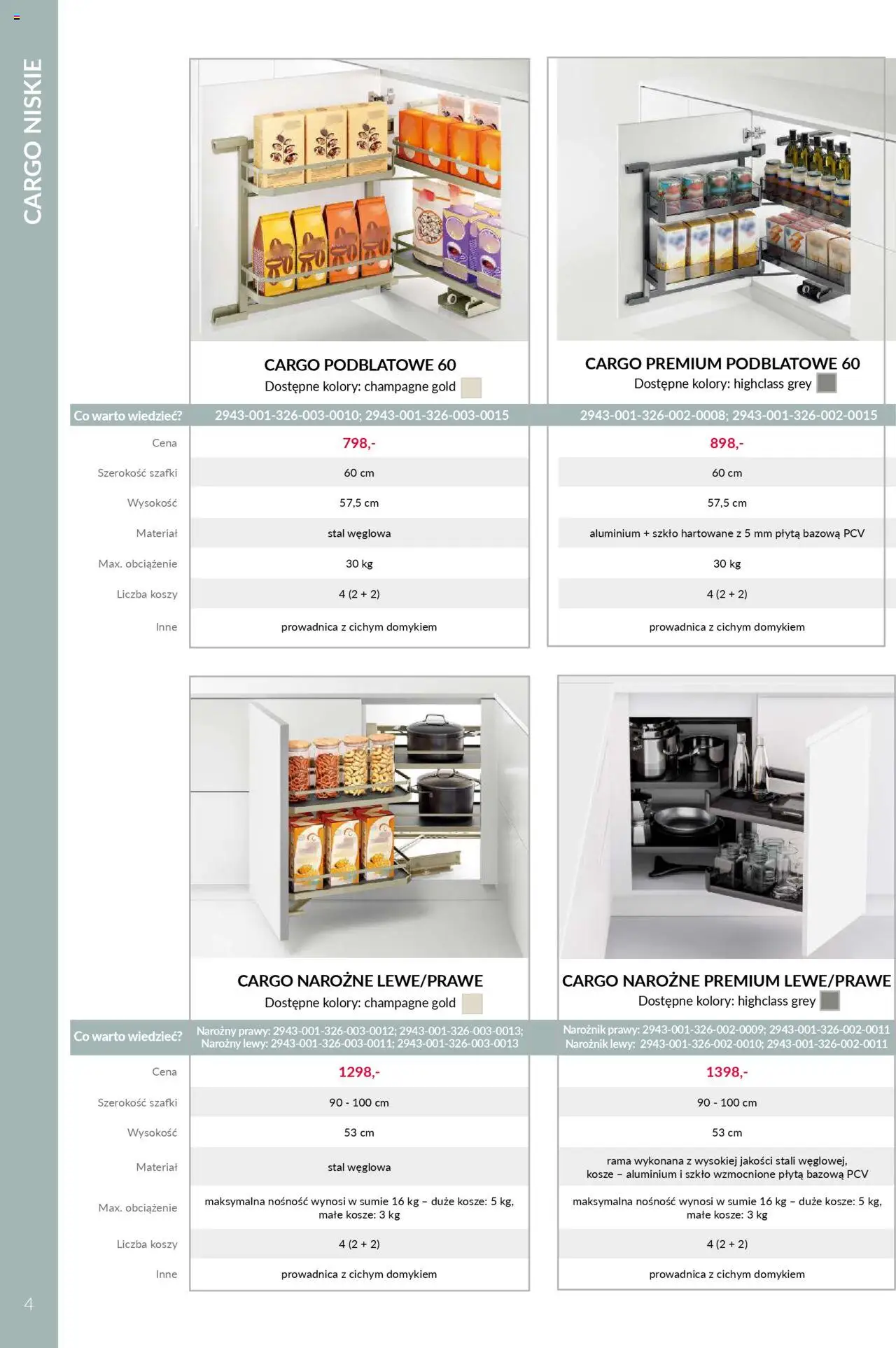 Salony Agata Gazetka - Vortung Systemy Cargo od 01.09.2025 | Strona: 4 | Produkty: Champagne