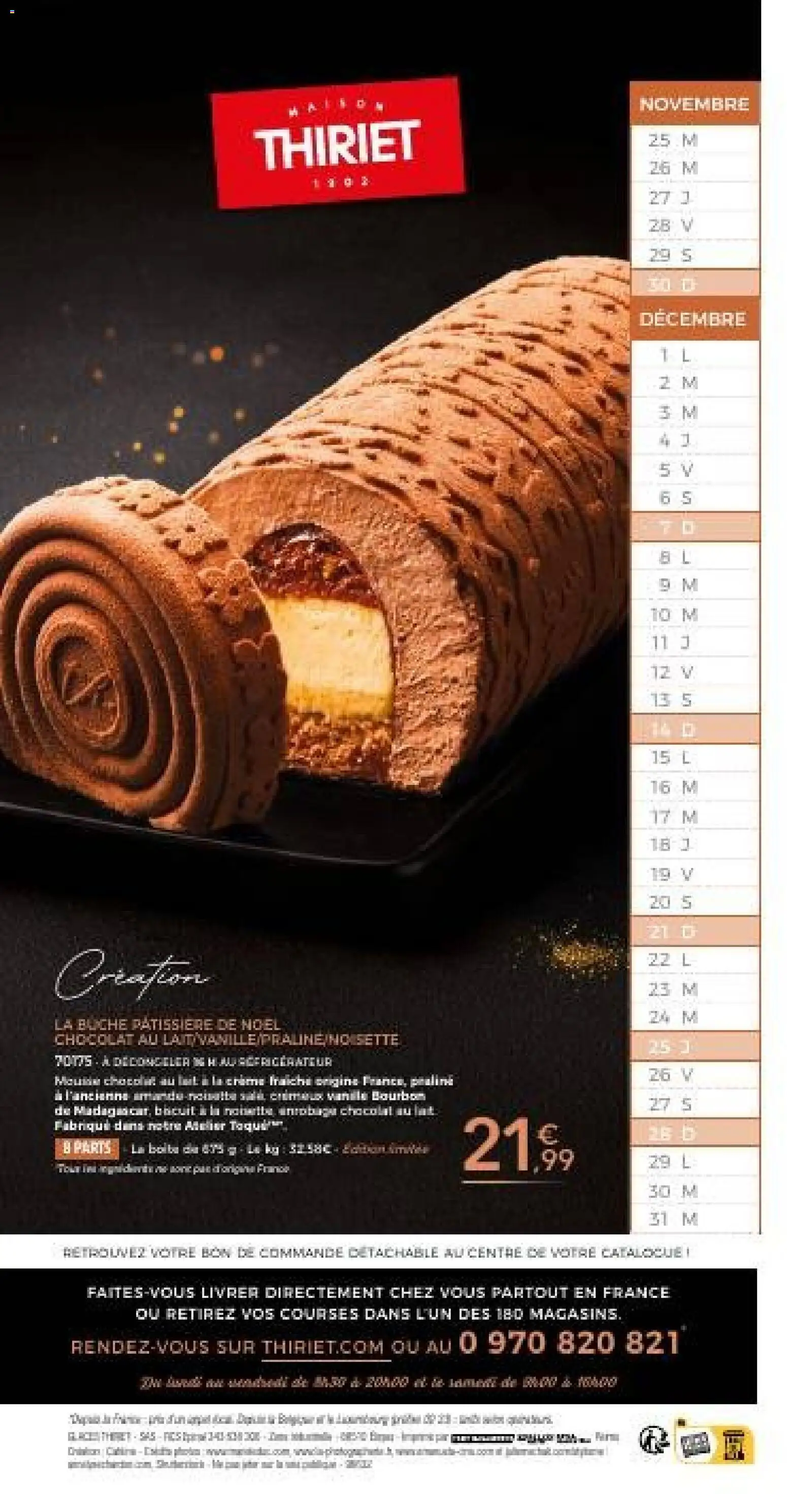 {H1} | Page: 120 | Produits: Lait, Bûche pâtissière, Crème fraiche, Crème