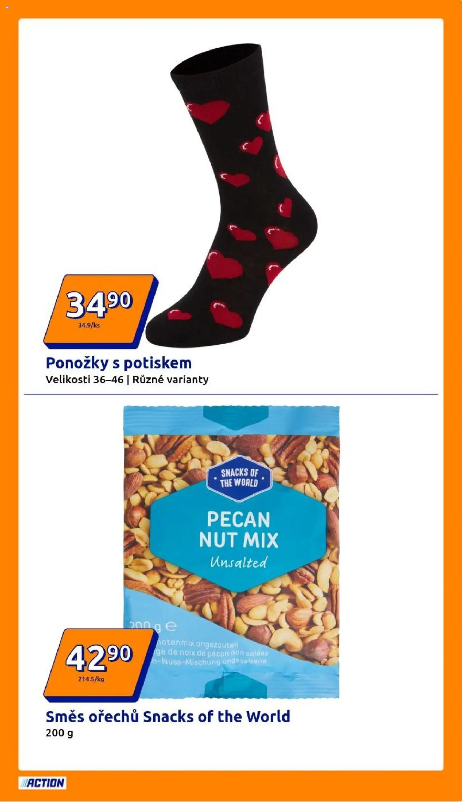 Action leták od 12.11.2025 | Strana: 27 | Produkty: Ponožky, Směs ořechů